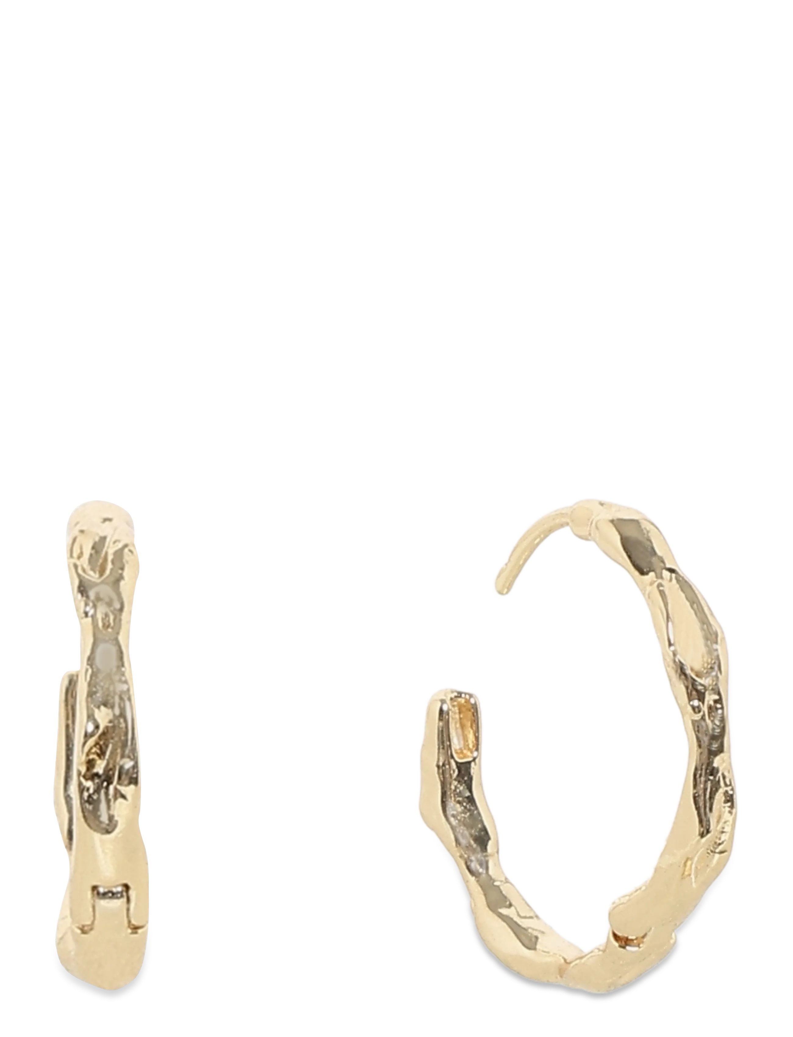 PILGRIM Eddy Organic Shaped Medium Hoops Gold-Plated Gold - One Size - Damen