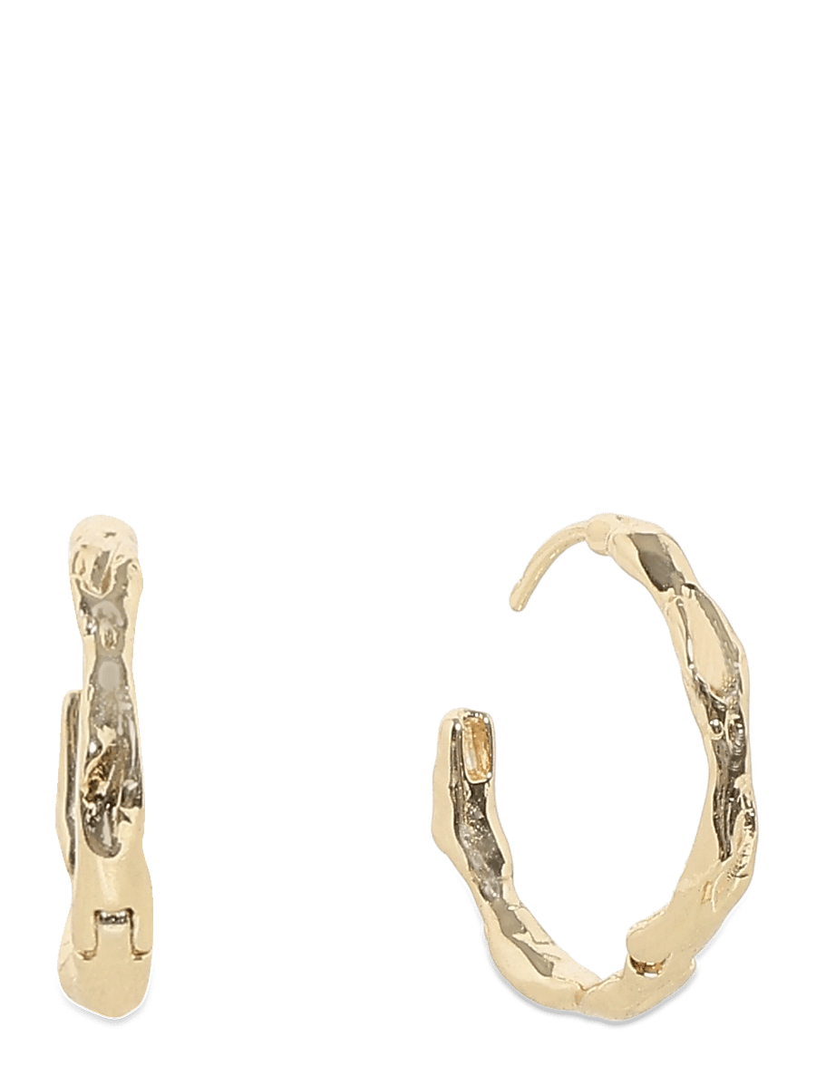 Pilgrim - EDDY organic shaped medium hoops gold-plated - kreolen - gold plated - 1