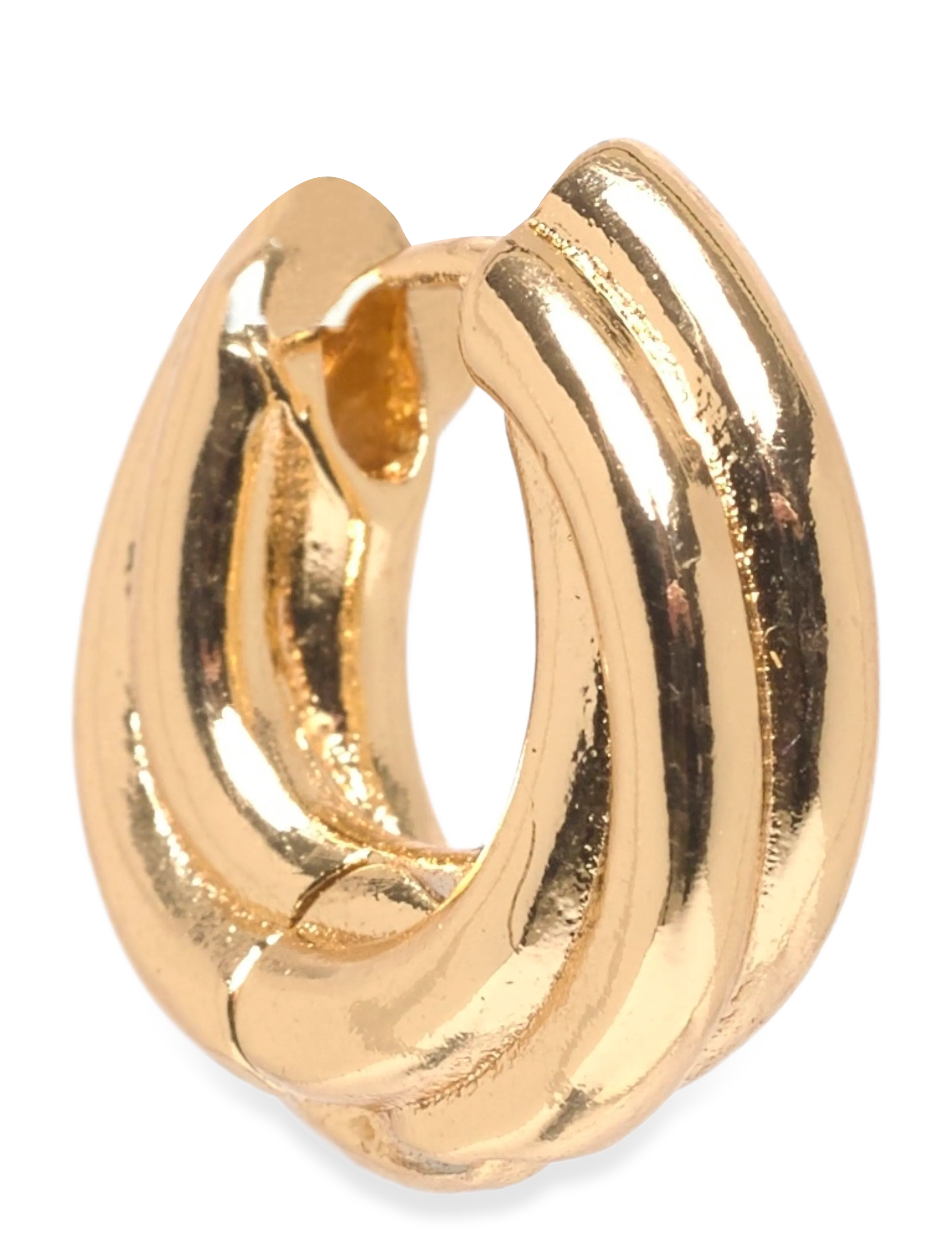 Pilgrim - EDEA chunky huggie hoops gold-plated - creoler & hoops - gold plated - 1