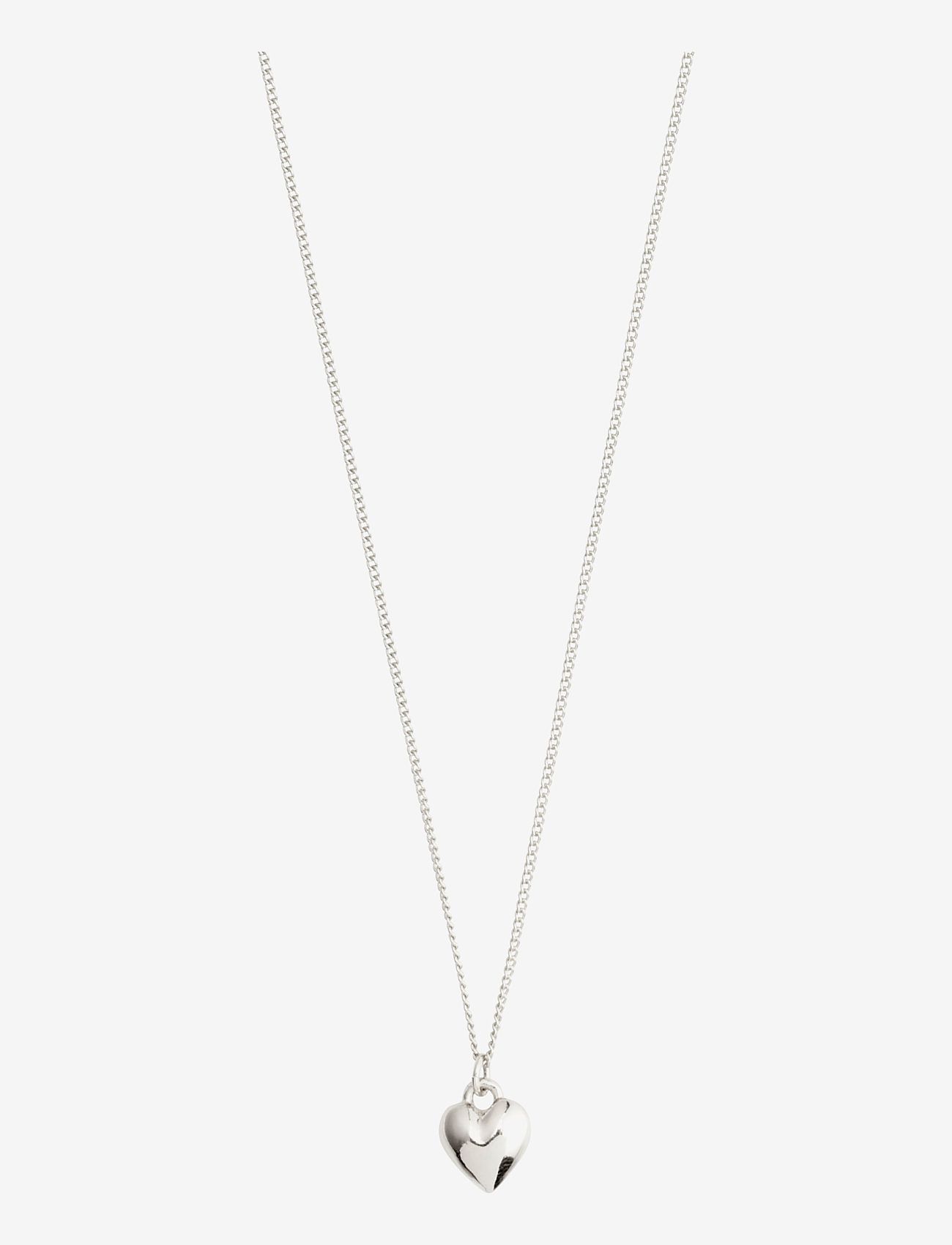 Pilgrim - AFRODITTE recycled heart necklace silver-plated - vėriniai su pakabukais - silver plated - 0