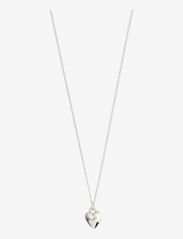 Pilgrim - AFRODITTE recycled heart necklace silver-plated - naszyjniki z wisiorkami - silver plated - 0