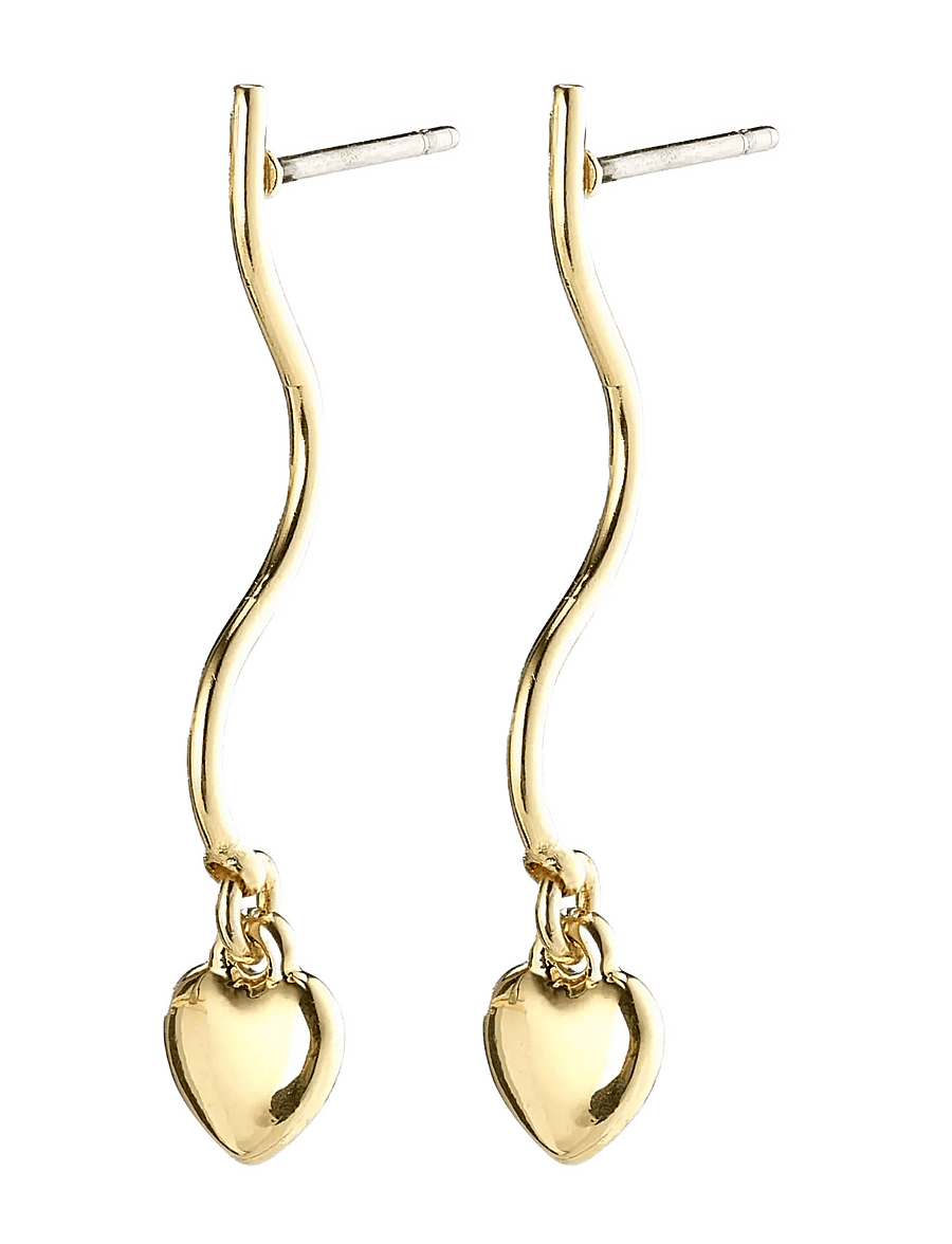 Pilgrim - SOPHIA heart pendant earrings gold-plated - gold plated - 1