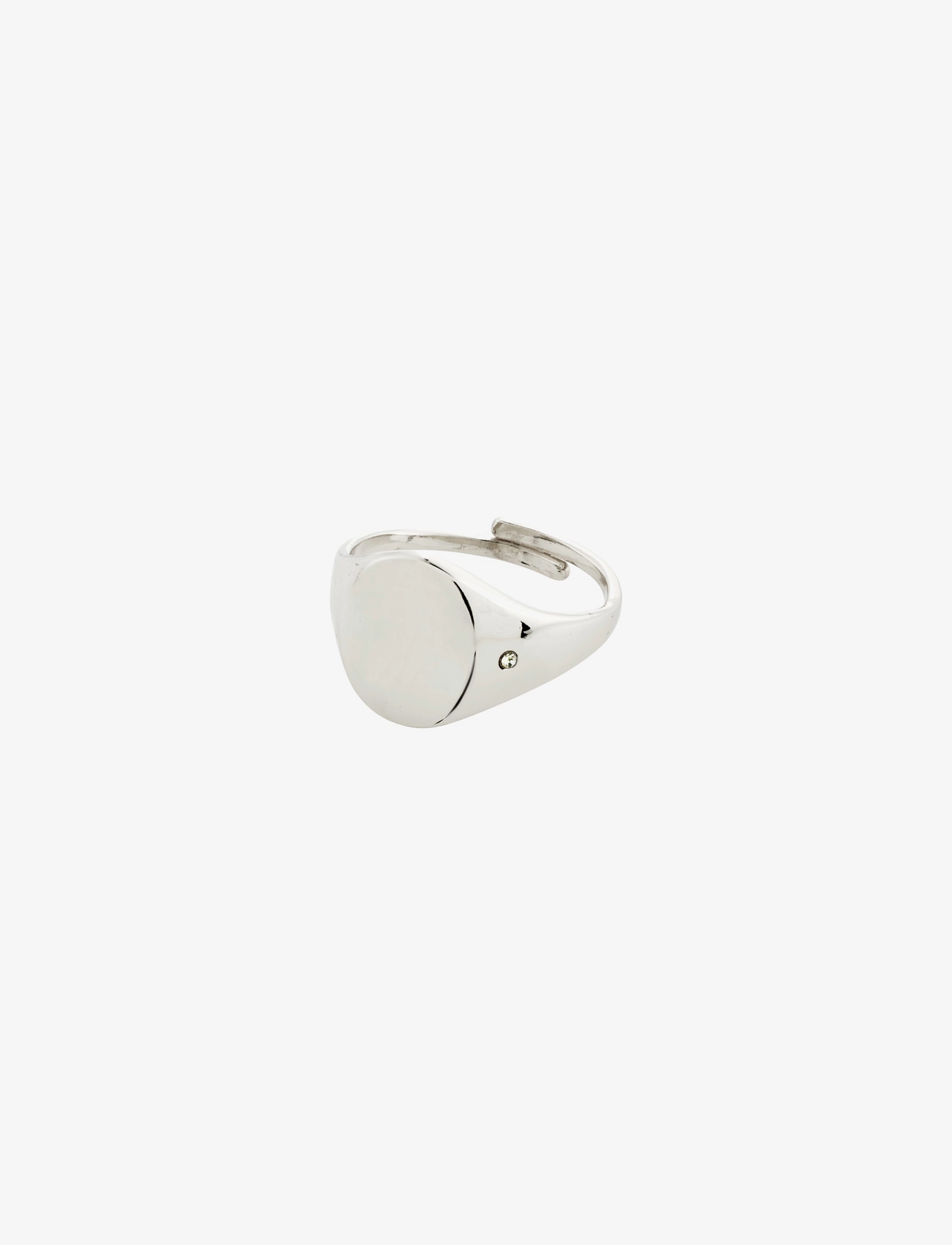 Pilgrim - JULIETA crystal signet ring silver-plated - silver plated - 0