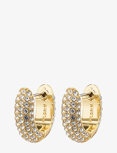 Lona Recycled Chunky Crystal Huggie Hoops - Creoler