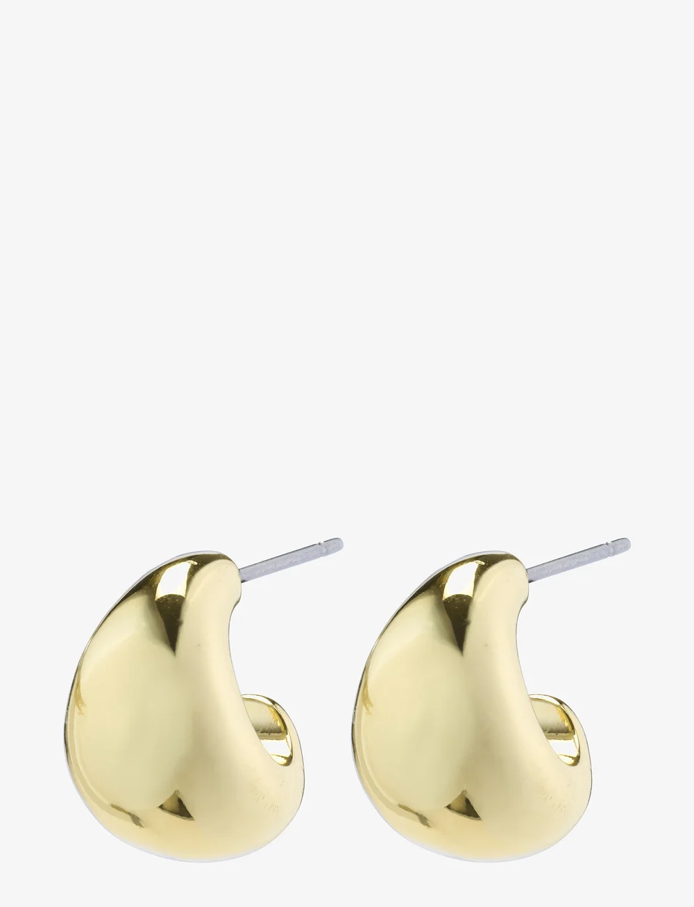 Pilgrim - ALEXANE recycled chunky mini hoop earrings - hoops - gold plated - 1