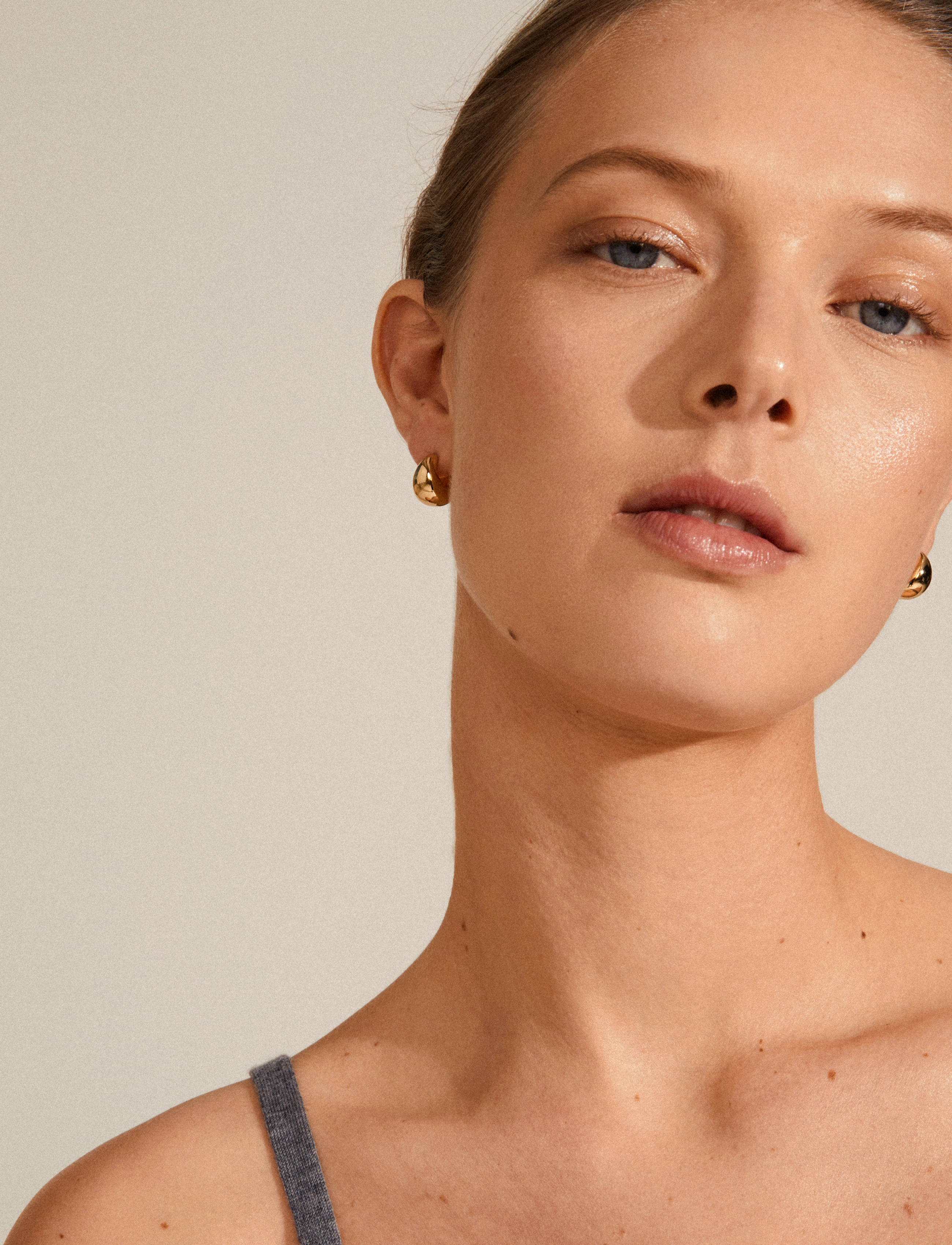 Pilgrim Alexane Recycled Chunky Mini Hoop Earrings, Kvinder, Chunky Mini Hoop Øreringe, Guld, Str: ONE SIZE