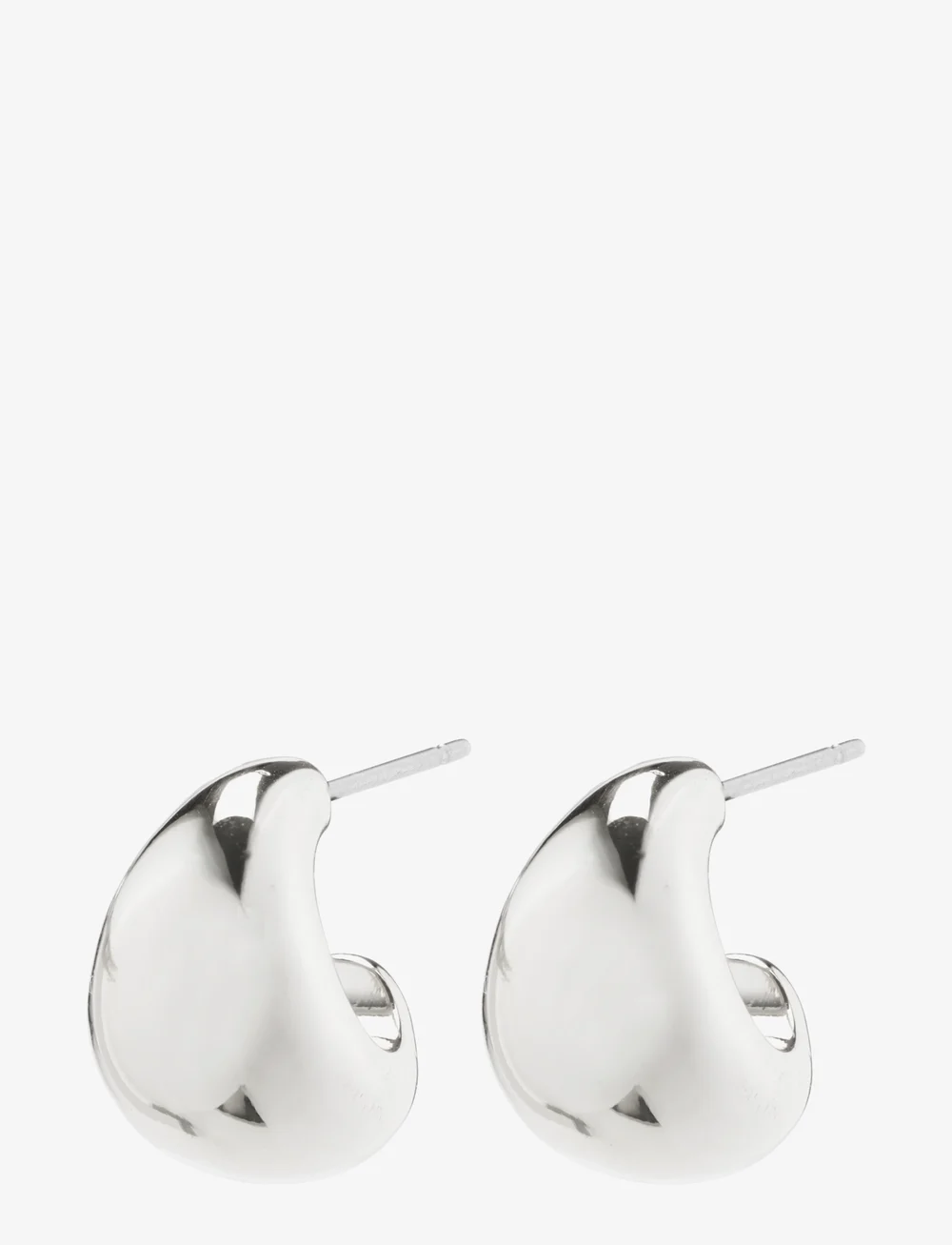 Pilgrim - ALEXANE recycled chunky mini hoop earrings - kreolen - silver plated - 1