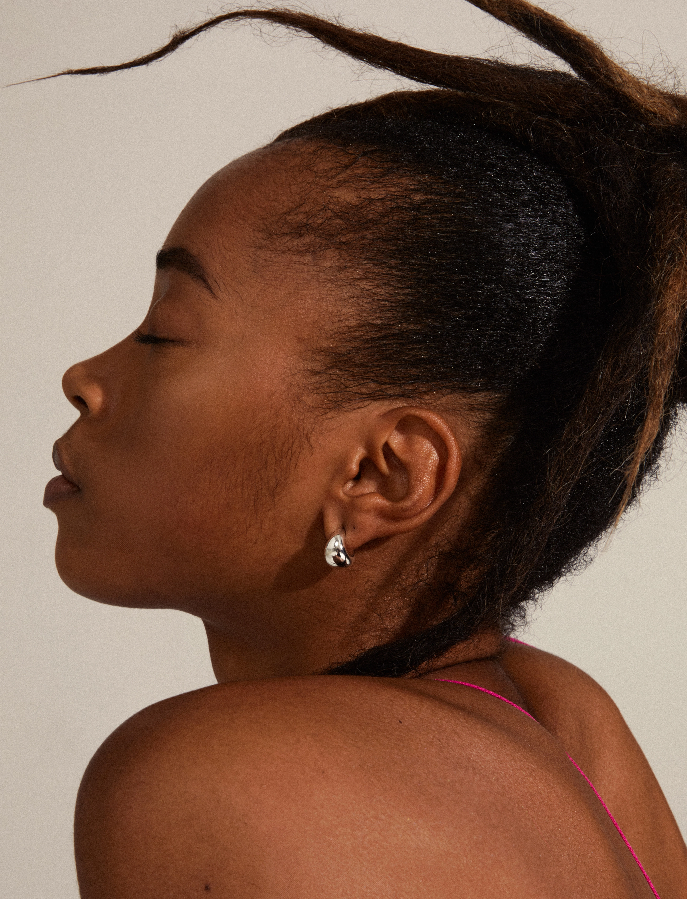 Pilgrim Alexane Recycled Chunky Mini Hoop Earrings, One Size, Silber - Hoops, Frauen