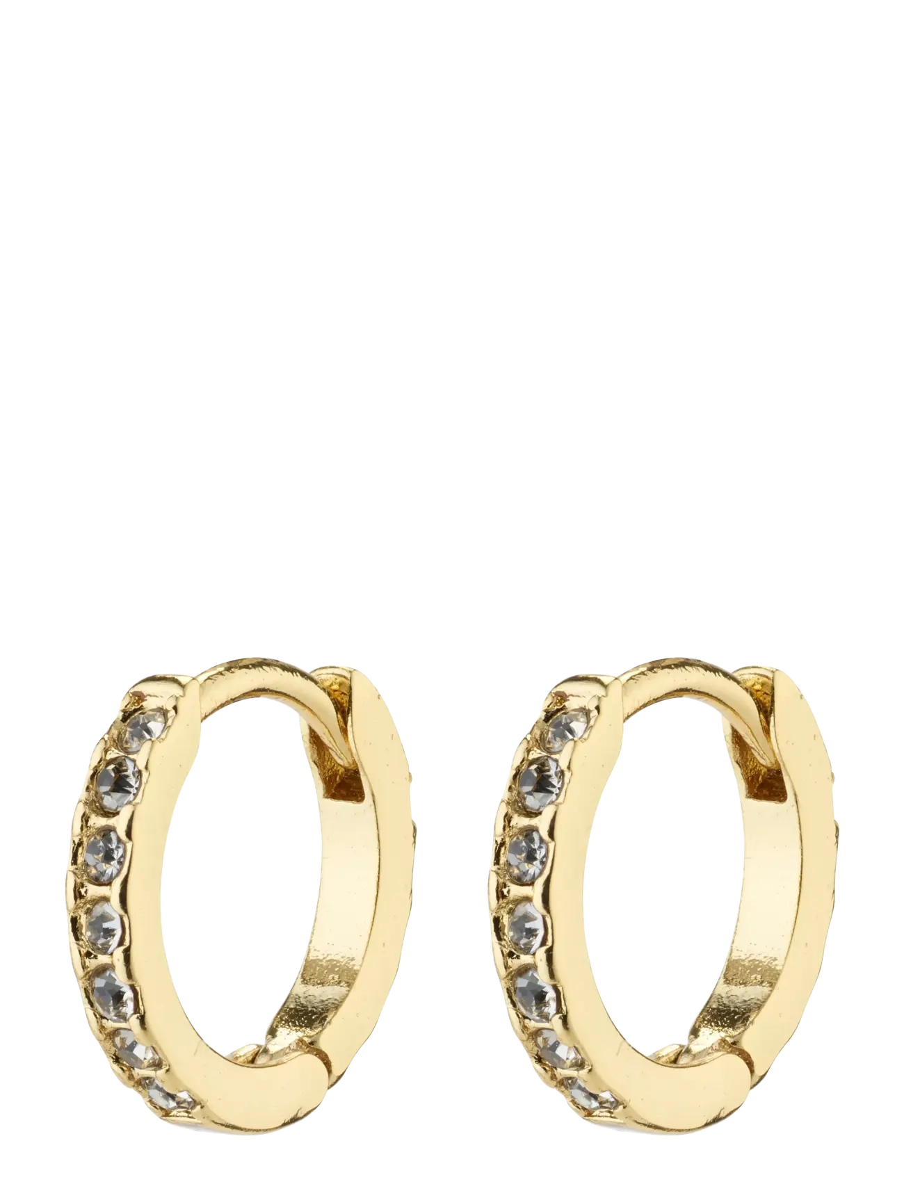PILGRIM Ebna Mini Crystal Huggie Hoops Gold-Plated Gold - One Size - Damen