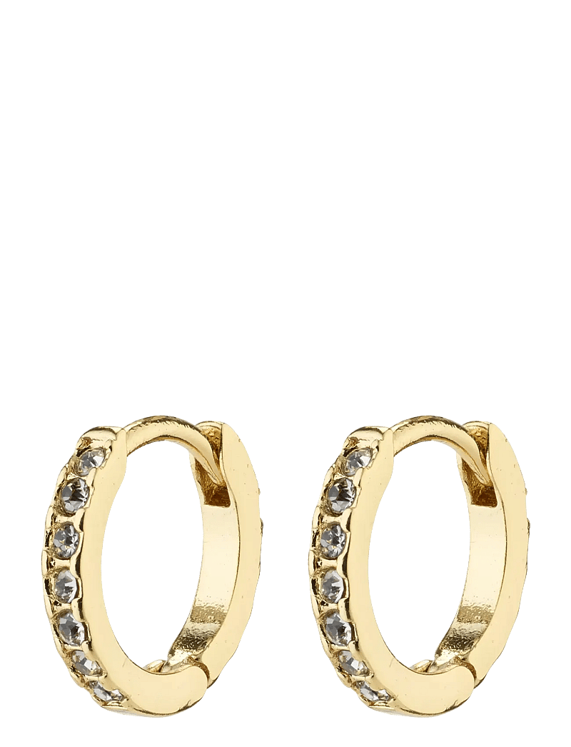 Pilgrim - EBNA mini crystal huggie hoops gold-plated - hoops - gold plated - 1