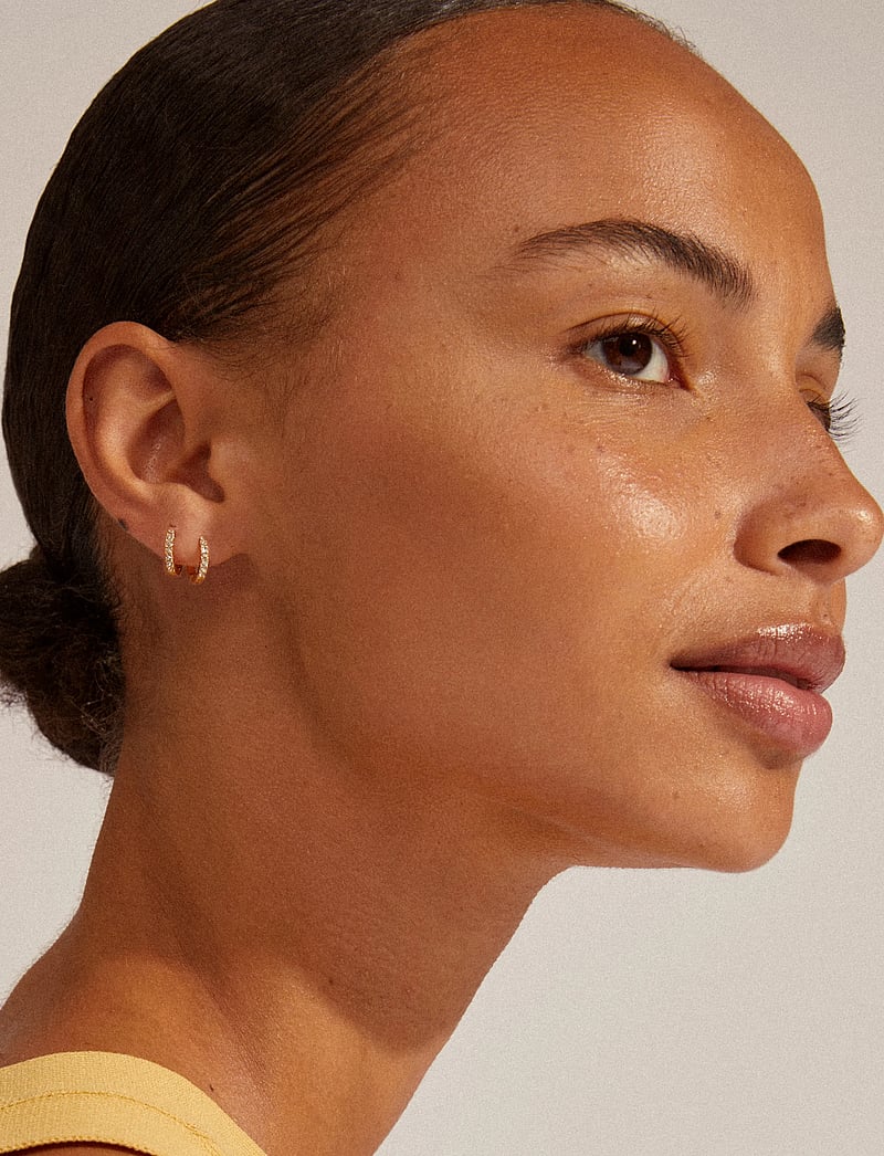 Pilgrim - EBNA mini crystal huggie hoops gold-plated - hoops - gold plated - 2