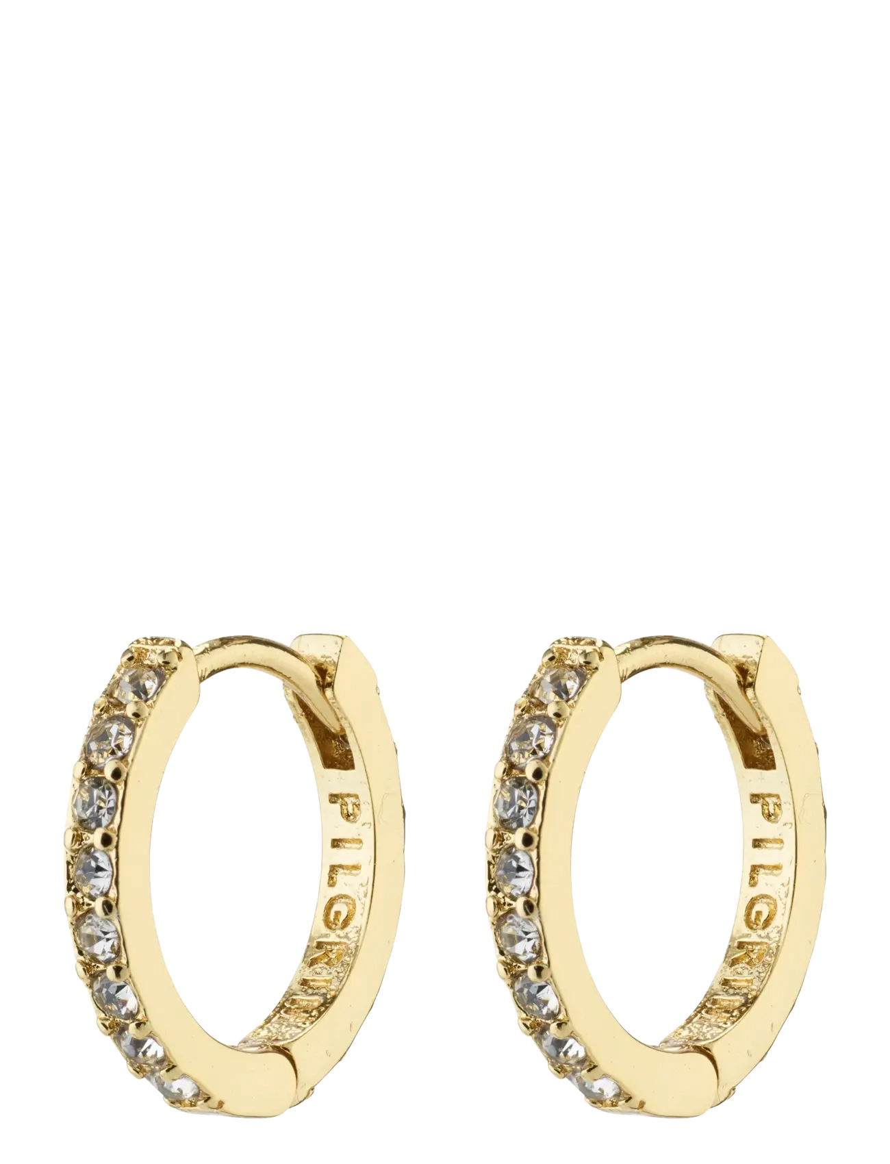 PILGRIM Ebna Klein Crystal Hoops Gold-Plated Gold - One Size - Damen