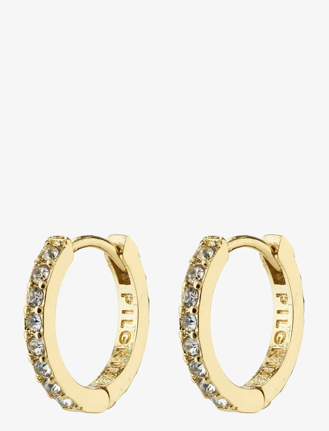 Pilgrim - EBNA small crystal hoops gold-plated - hoops - gold plated - 1