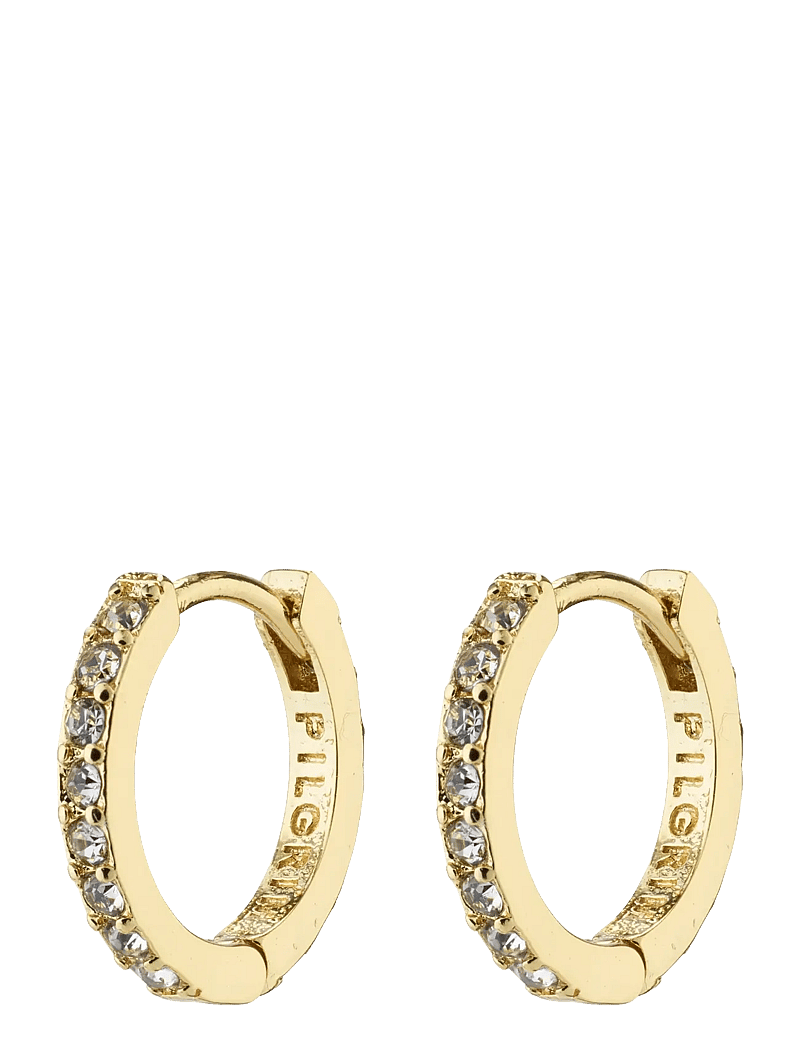 Pilgrim - EBNA small crystal hoops gold-plated - hoops - gold plated - 1