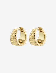 JEMMA huggie hoop earrings gold-plated - GOLD PLATED