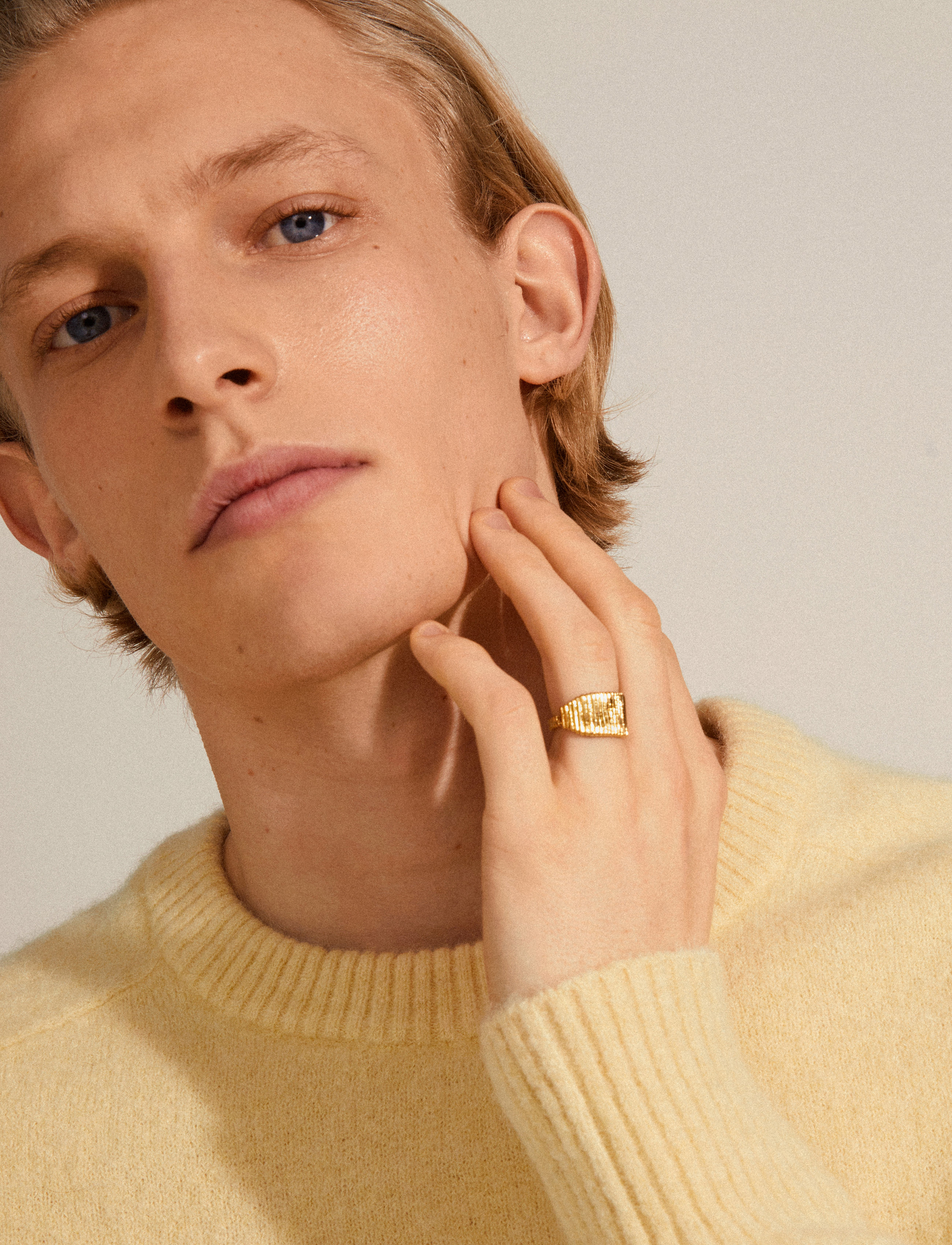 Pilgrim - JEMMA square signet ring - gold plated - 2