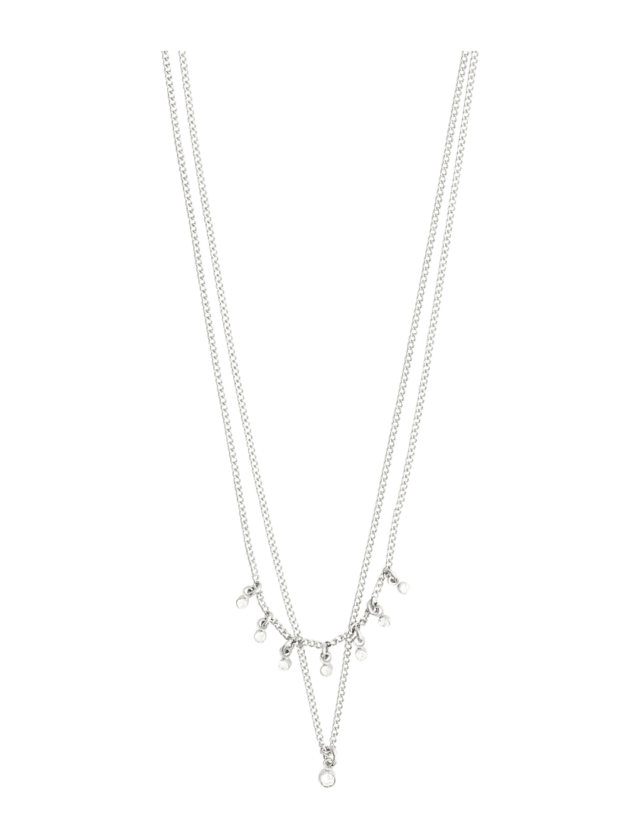 Pilgrim - SIA crystal chain 2-in-1 silver-plated - silver plated - 1