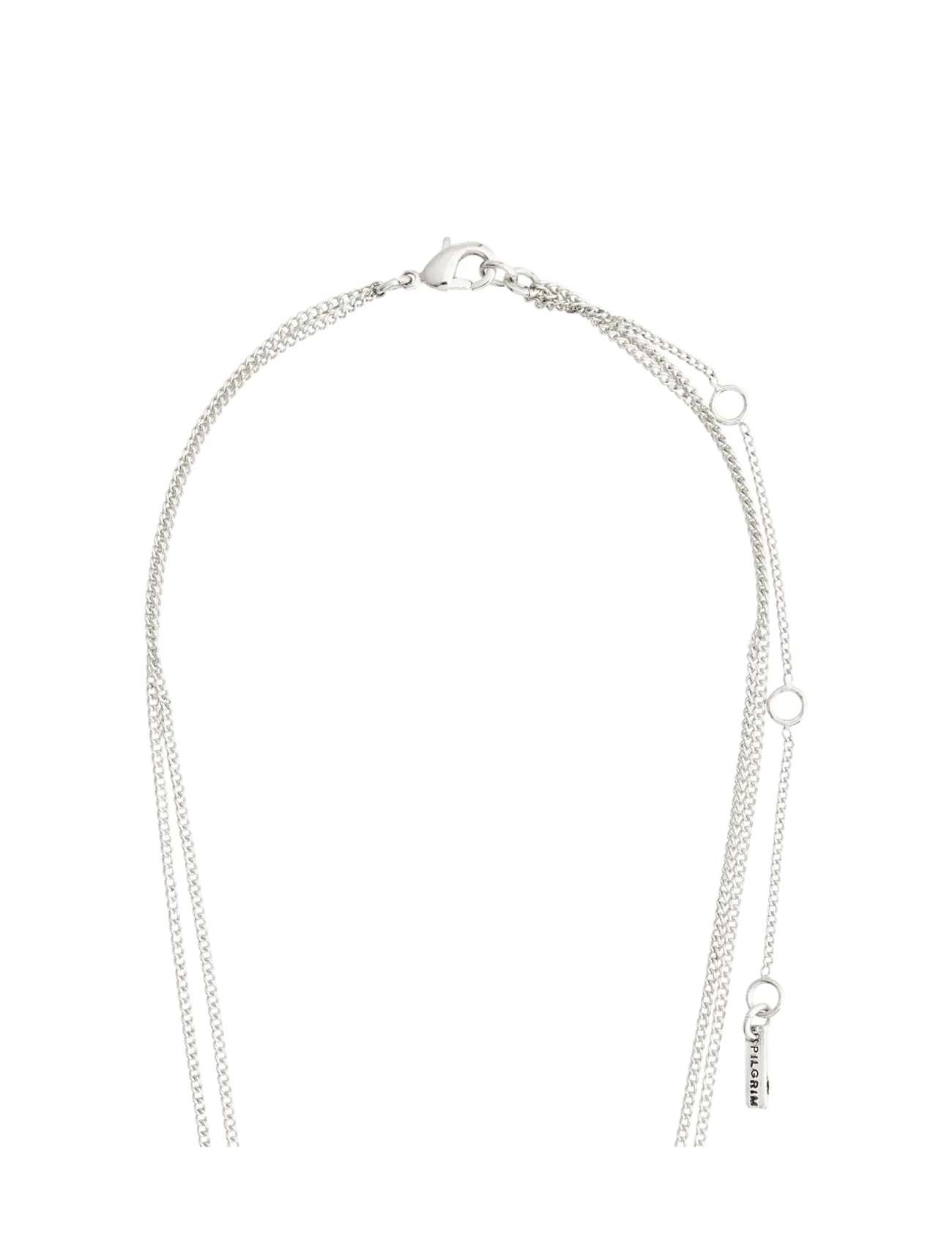 Pilgrim - SIA crystal chain 2-in-1 silver-plated - silver plated - 2