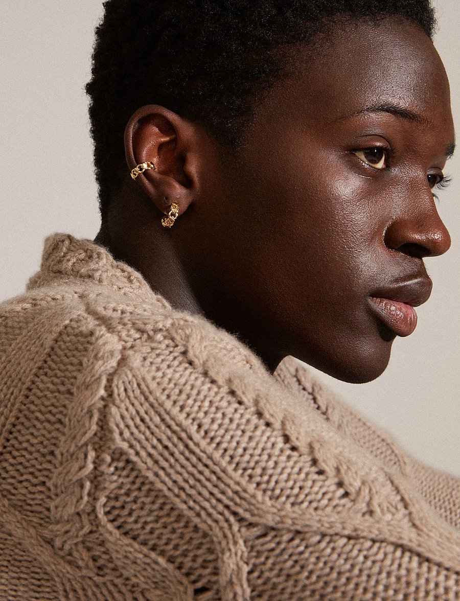 Pilgrim - DESIREE hoop and cuff earrings gold-plated - gold plated - 0