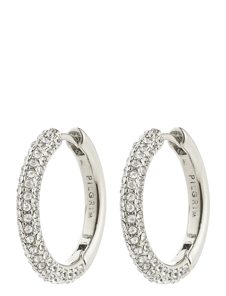 Pilgrim - TATUM large hoops silver-plated - hoops kõrvarõngad - silver plated - 1