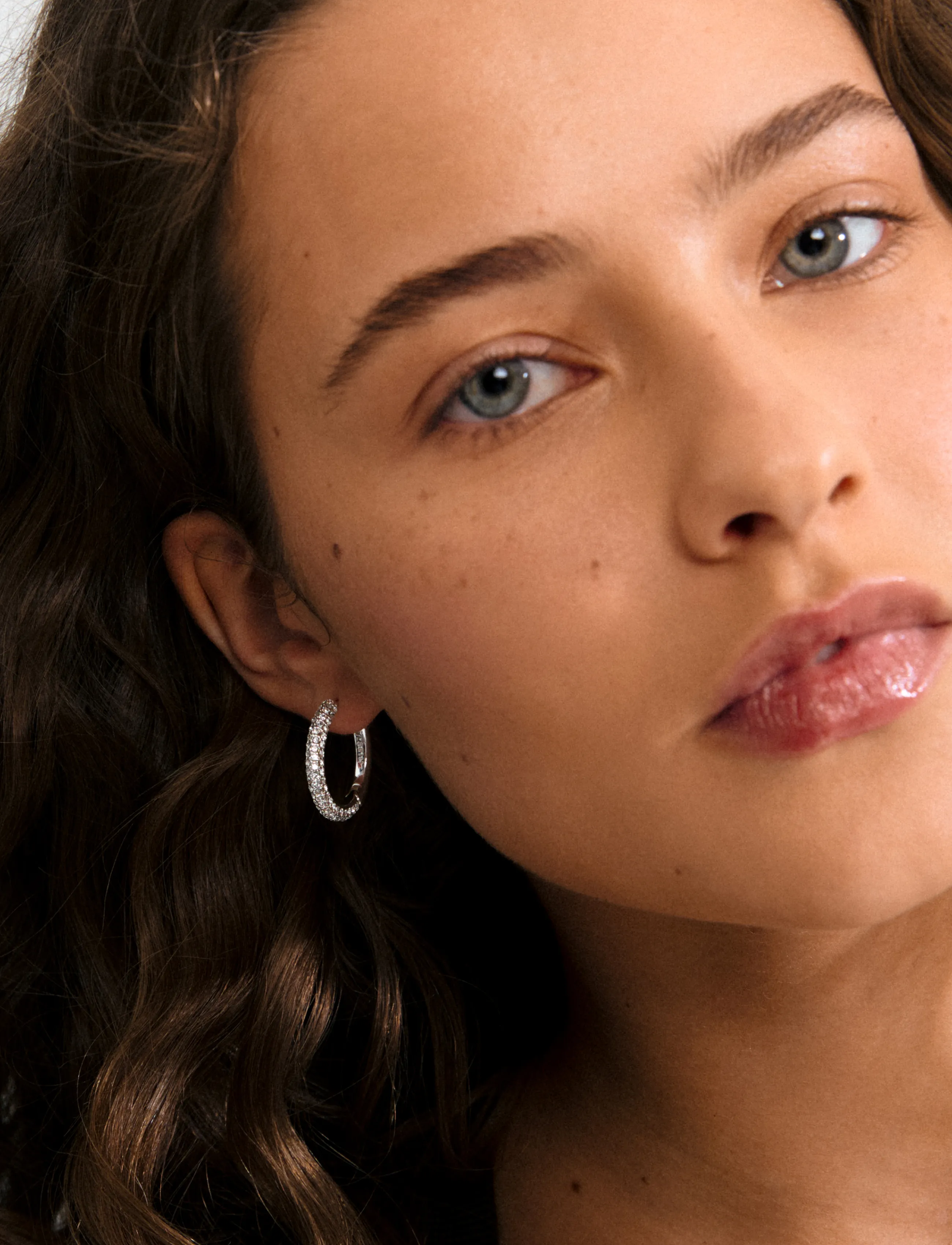 Pilgrim Tatum Large Hoops Silver-Plated, One Size, Earrings, Silber - Hoops, Frauen