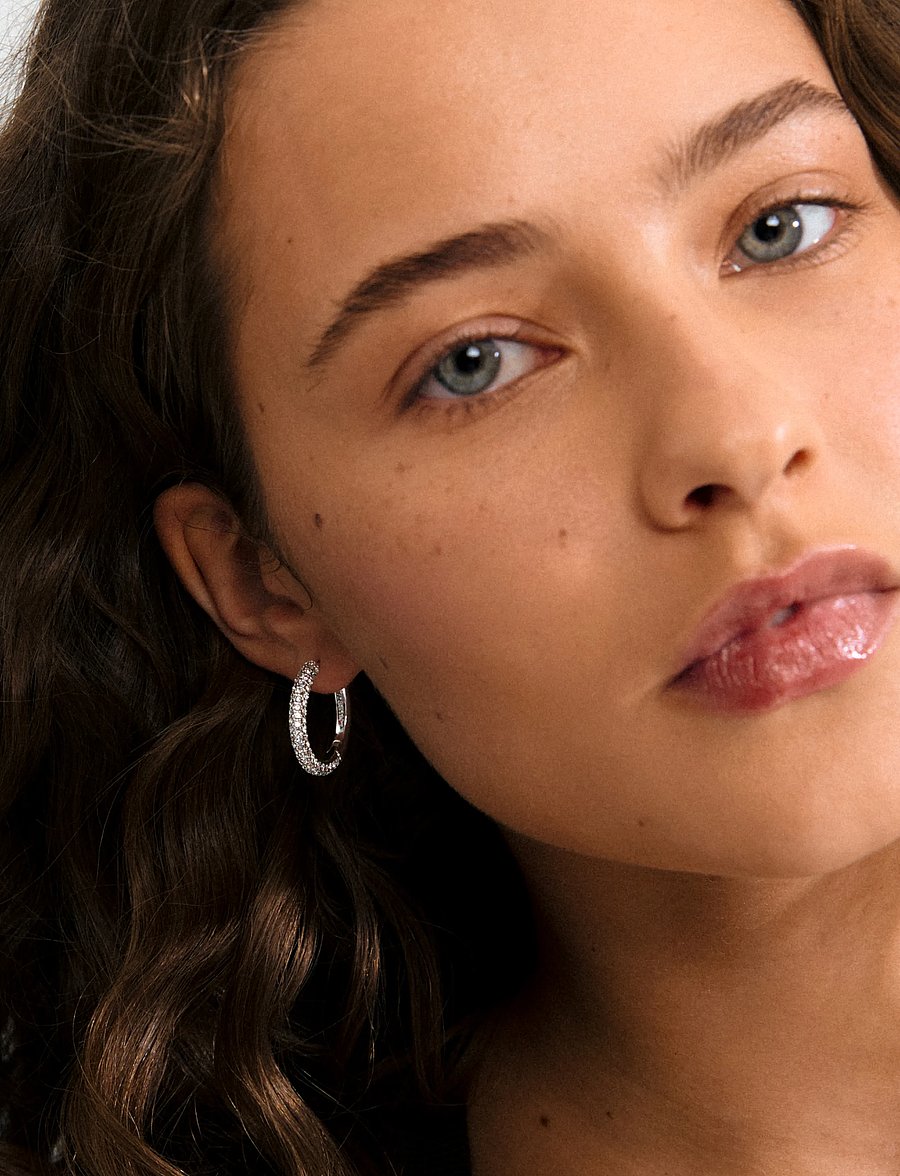 Pilgrim - TATUM large hoops silver-plated - hoops kõrvarõngad - silver plated - 0