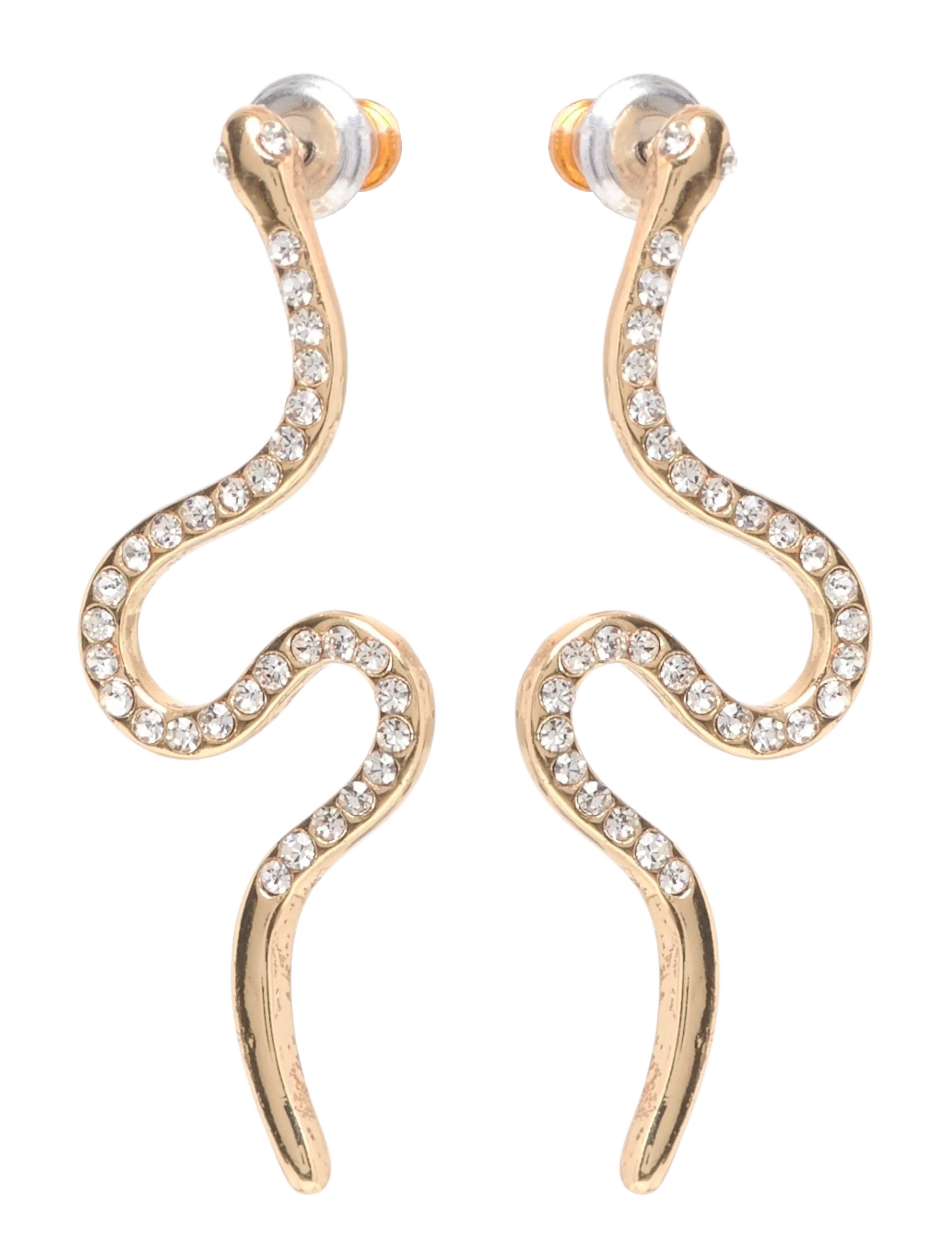 Pilgrim Dagny Crystal Earrings Gold-Plated, One Size, Gold, Earrings > Statement Earrings, Dame