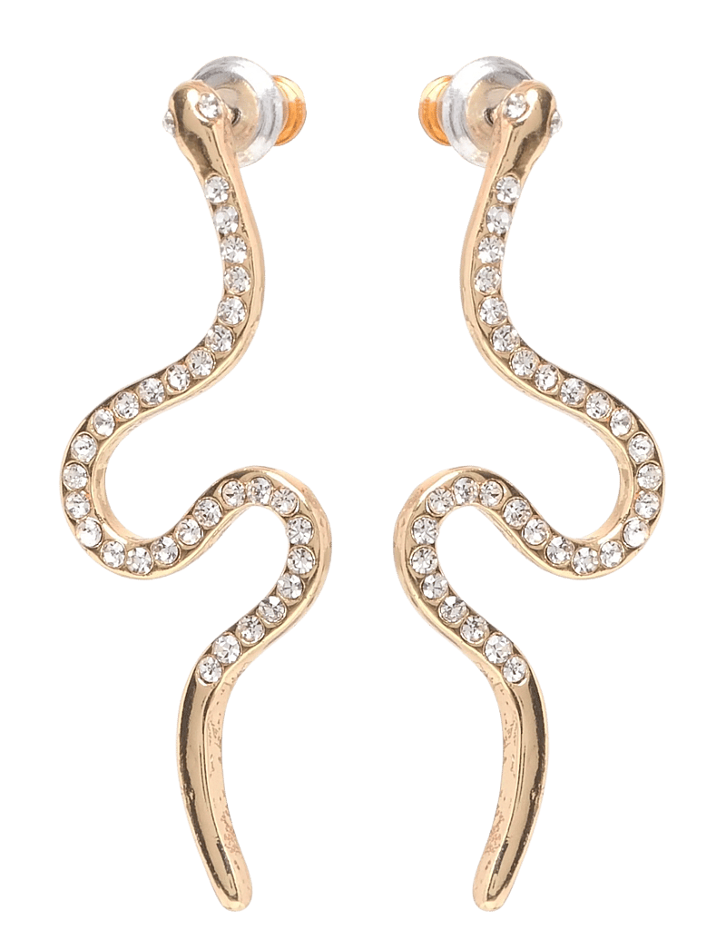 Pilgrim - DAGNY crystal earrings gold-plated - statement øreringe - gold plated - 0