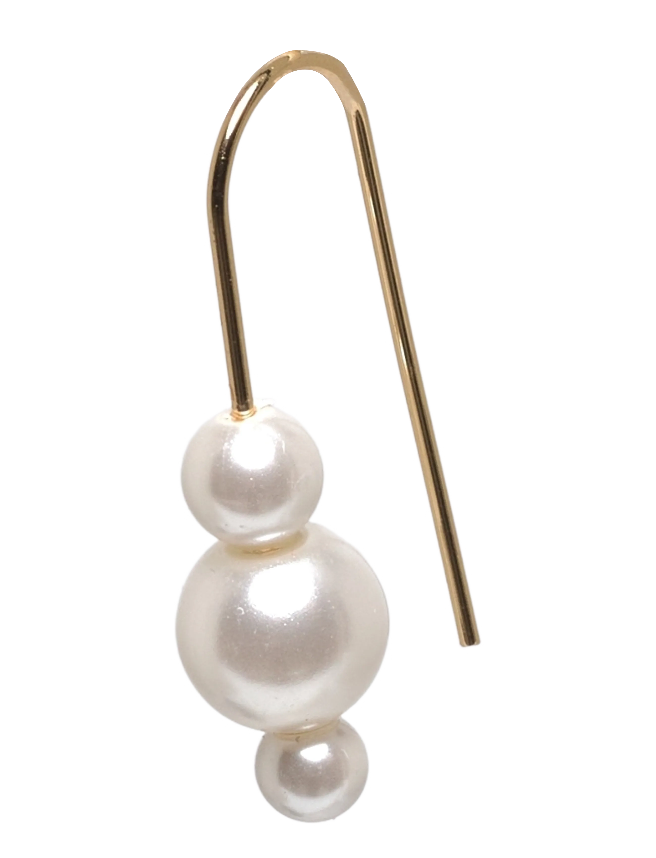 Pilgrim - ELBERTA pearl earrings gold-plated - enskilt örhänge - gold plated - 1