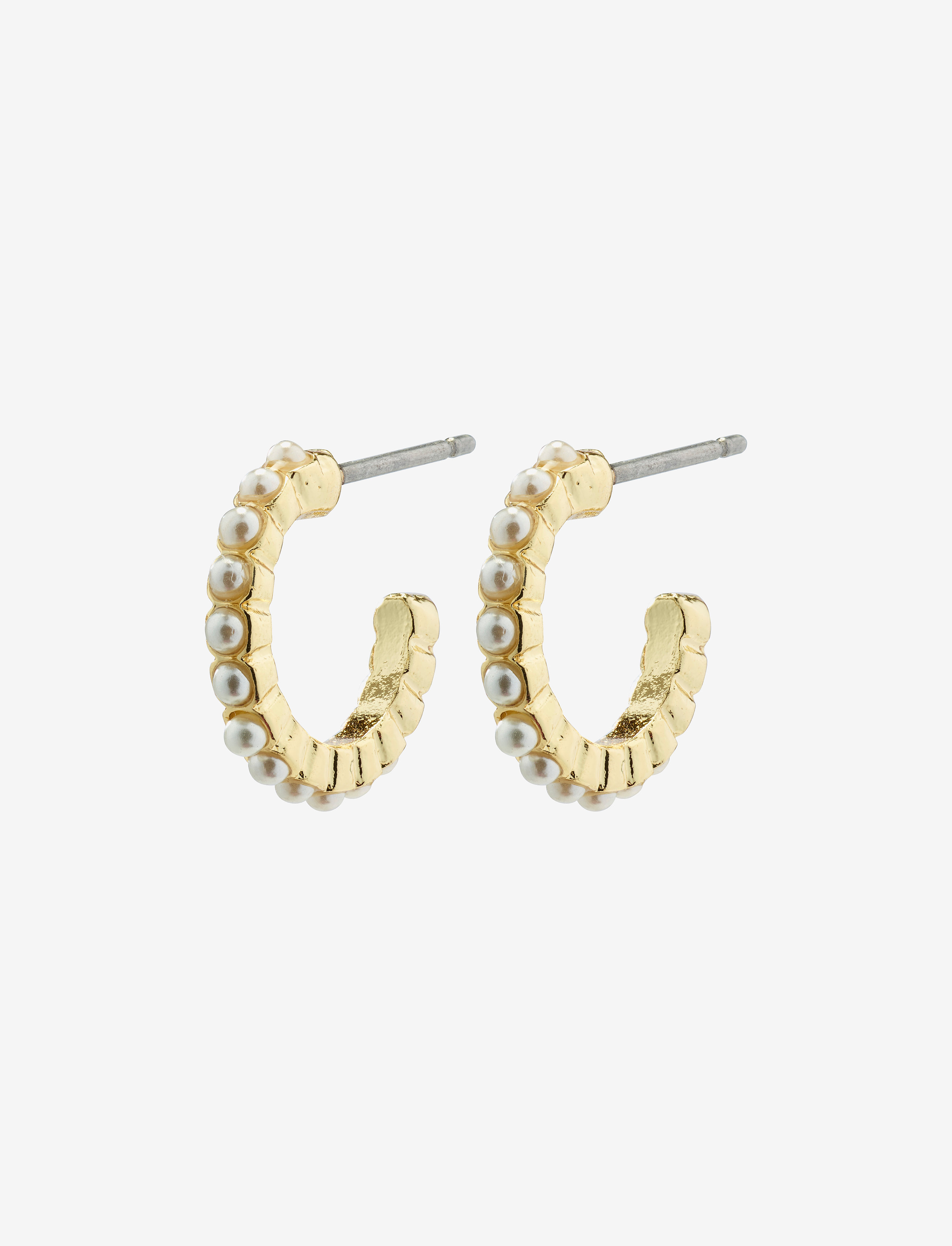 Pilgrim - EKTA pearl huggie hoop earrings gold-plated - gold plated - 1
