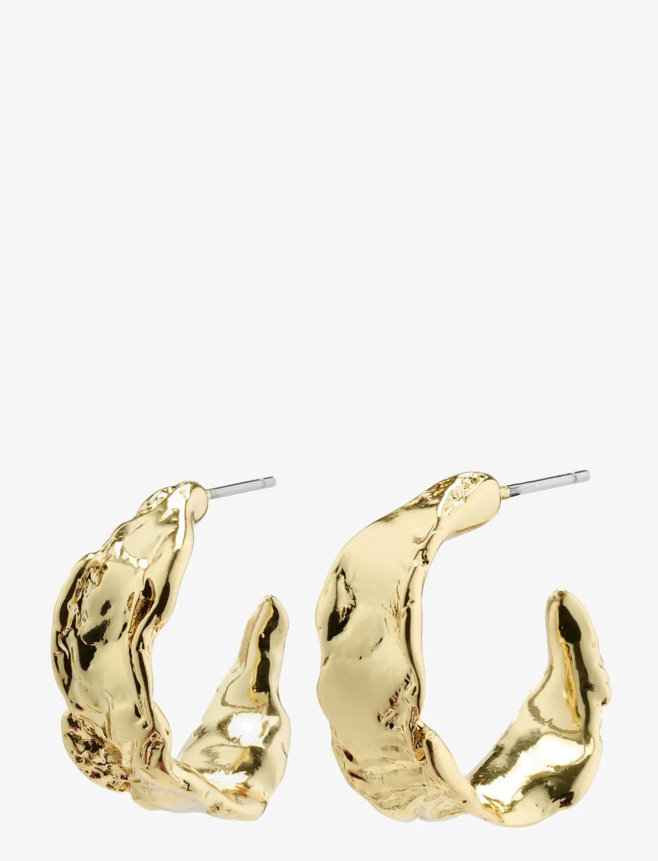 Pilgrim - ELARA organic shaped hoop earrings gold-plated - gold plated - 1