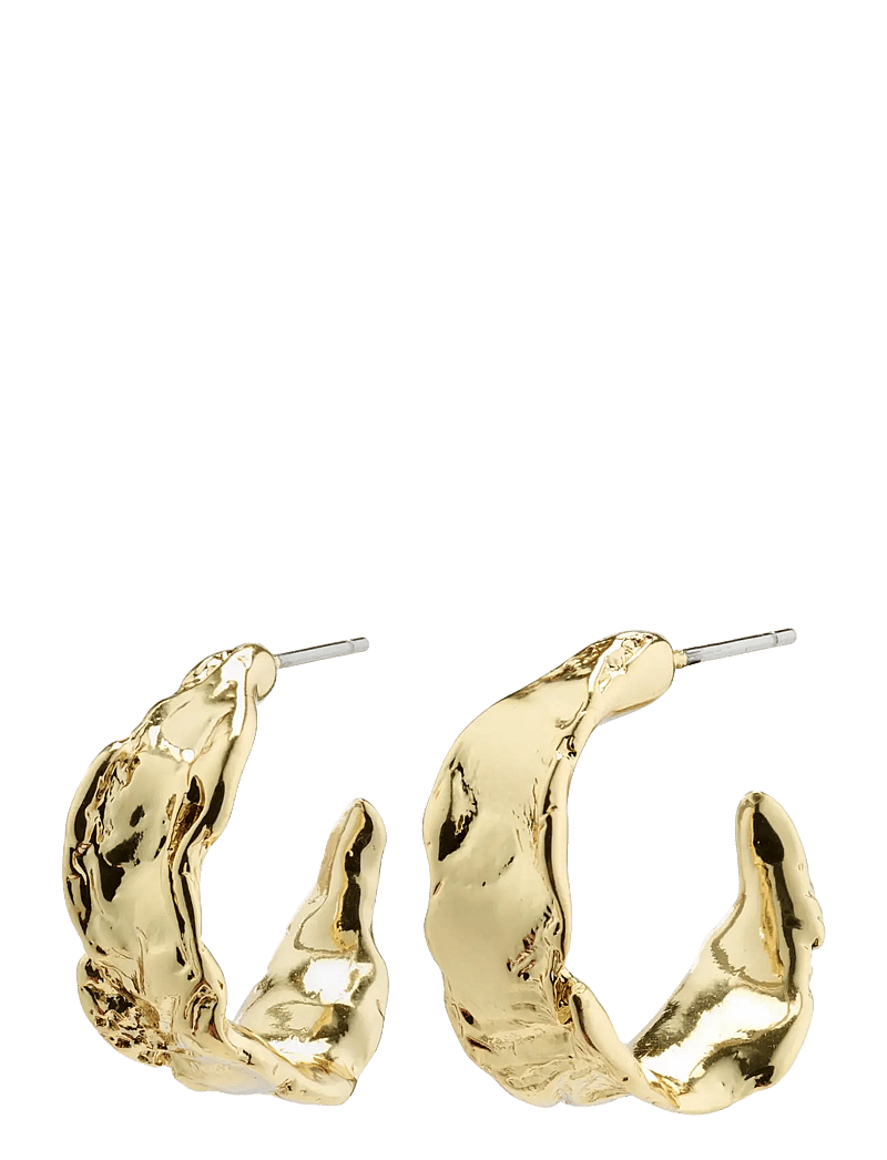 Pilgrim - ELARA organic shaped hoop earrings gold-plated - gold plated - 1