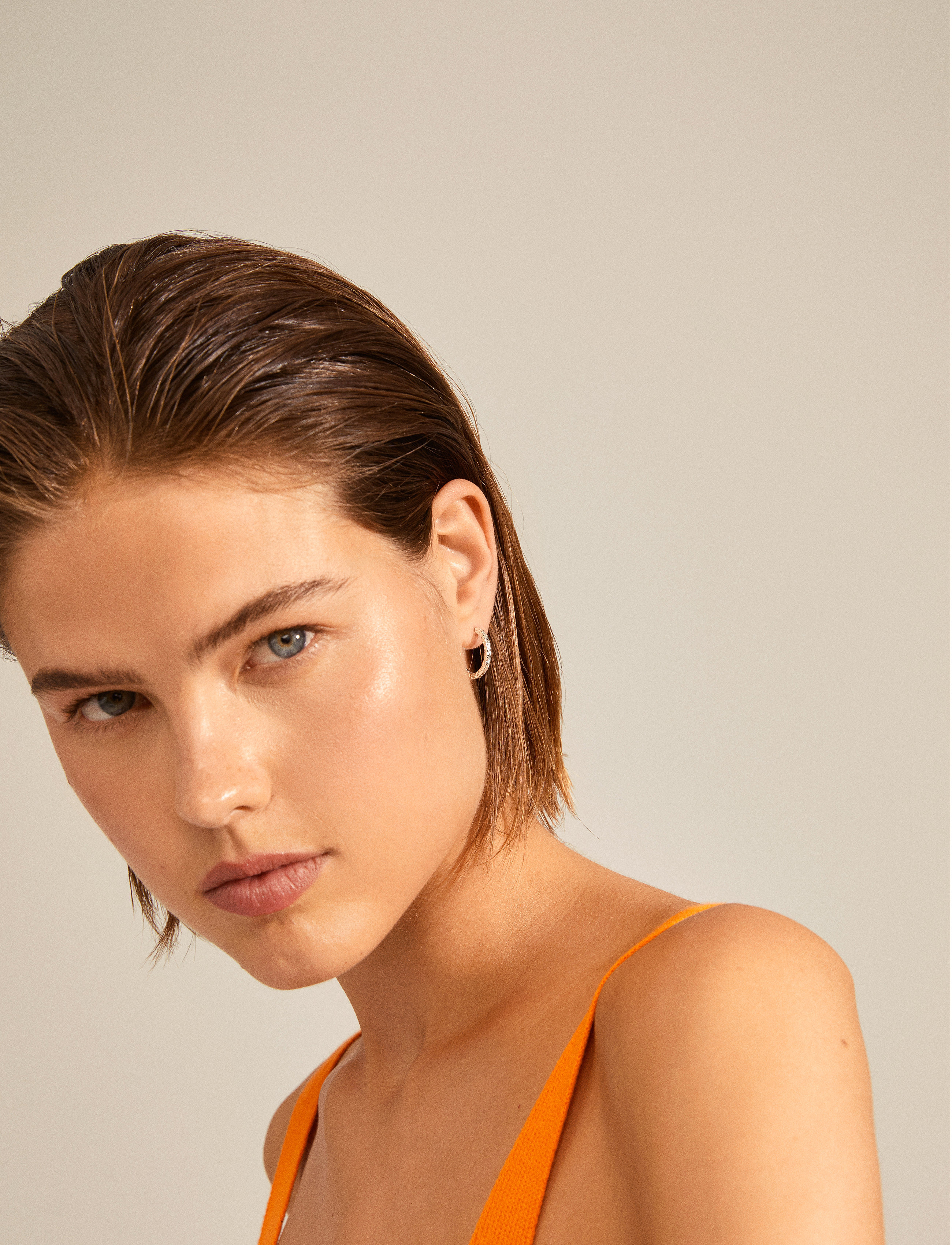 Pilgrim - ELANOR rustic texture hoop earrings silver-plated - silver plated - 2