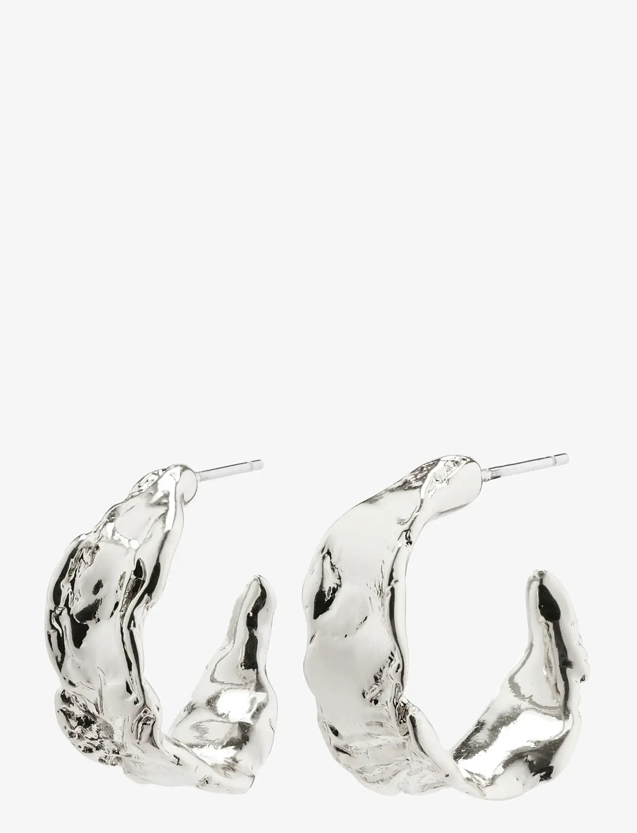 Pilgrim - ELARA organic shaped hoop earrings silver-plated - hopen - silver plated - 1