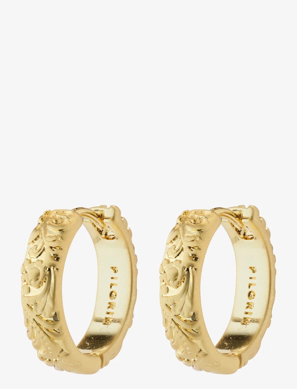Pilgrim - ELFRIDA recycled hoop earrings - hoops kõrvarõngad - gold plated - 1