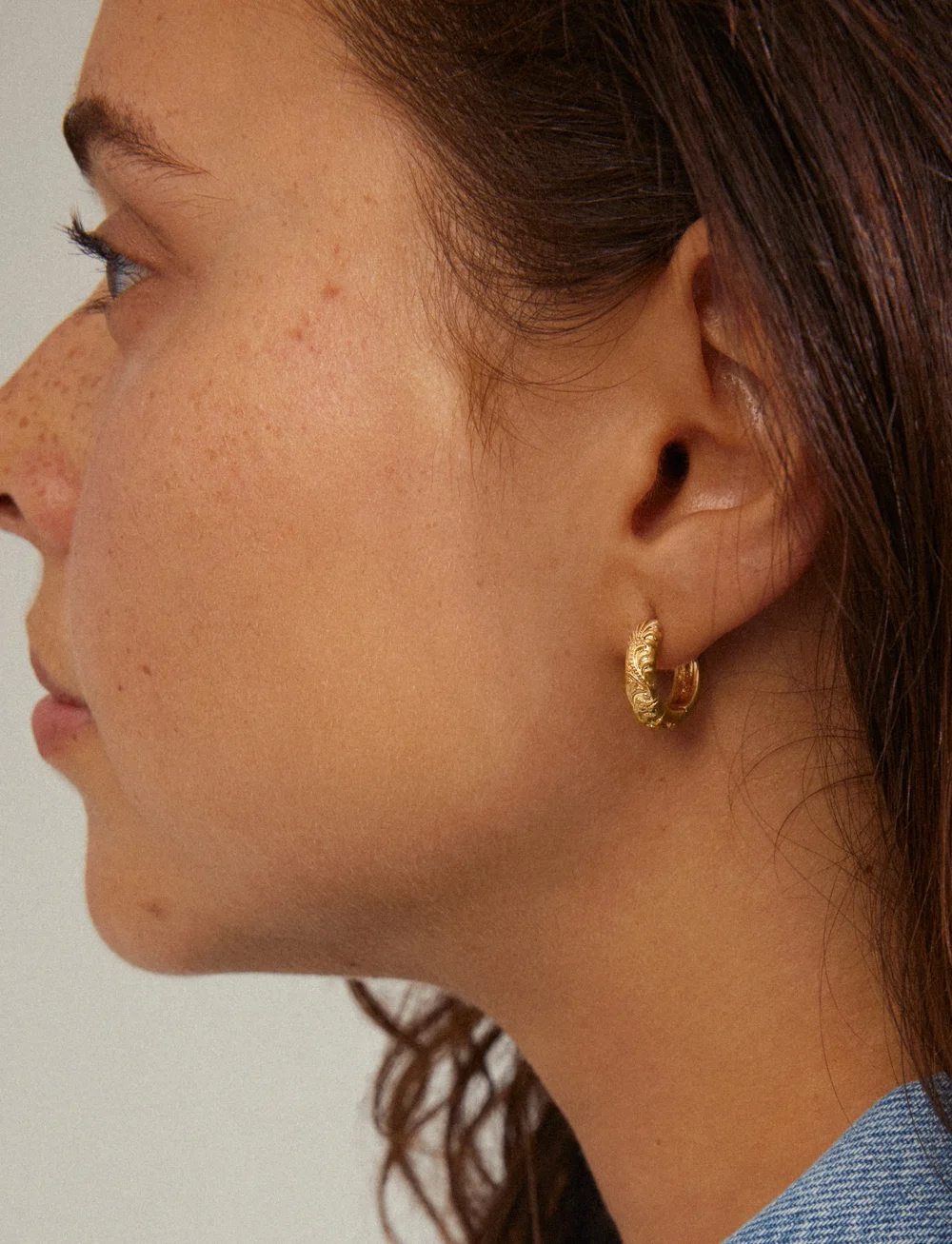 Pilgrim - ELFRIDA recycled hoop earrings - hoops kõrvarõngad - gold plated - 2