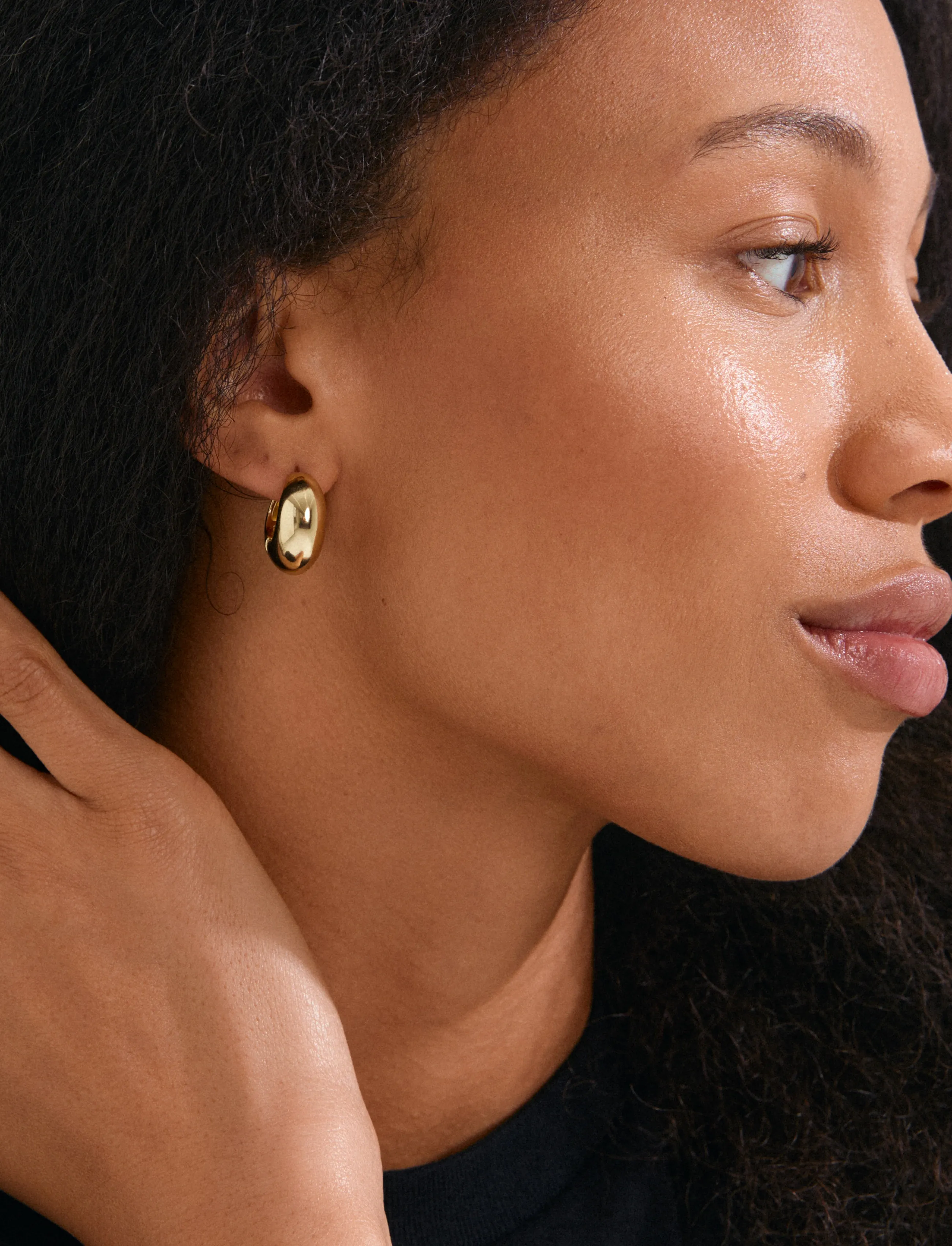Pilgrim Ioanna Chunky Hoops Gold-Plated, One Size, Earrings, Gold - Hoops, Frauen
