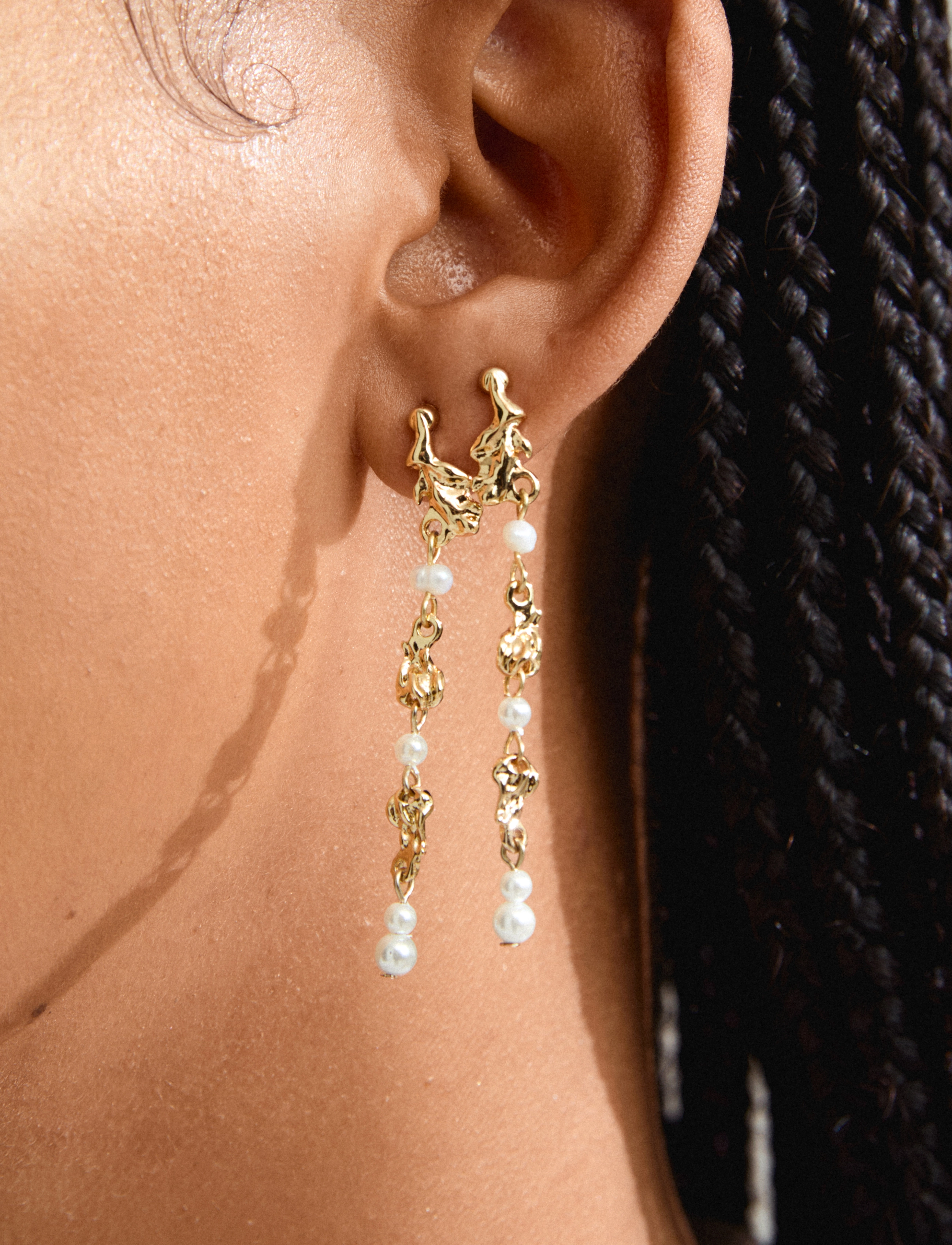 Pilgrim - SLOAN pearl earrings - gold plated - 2
