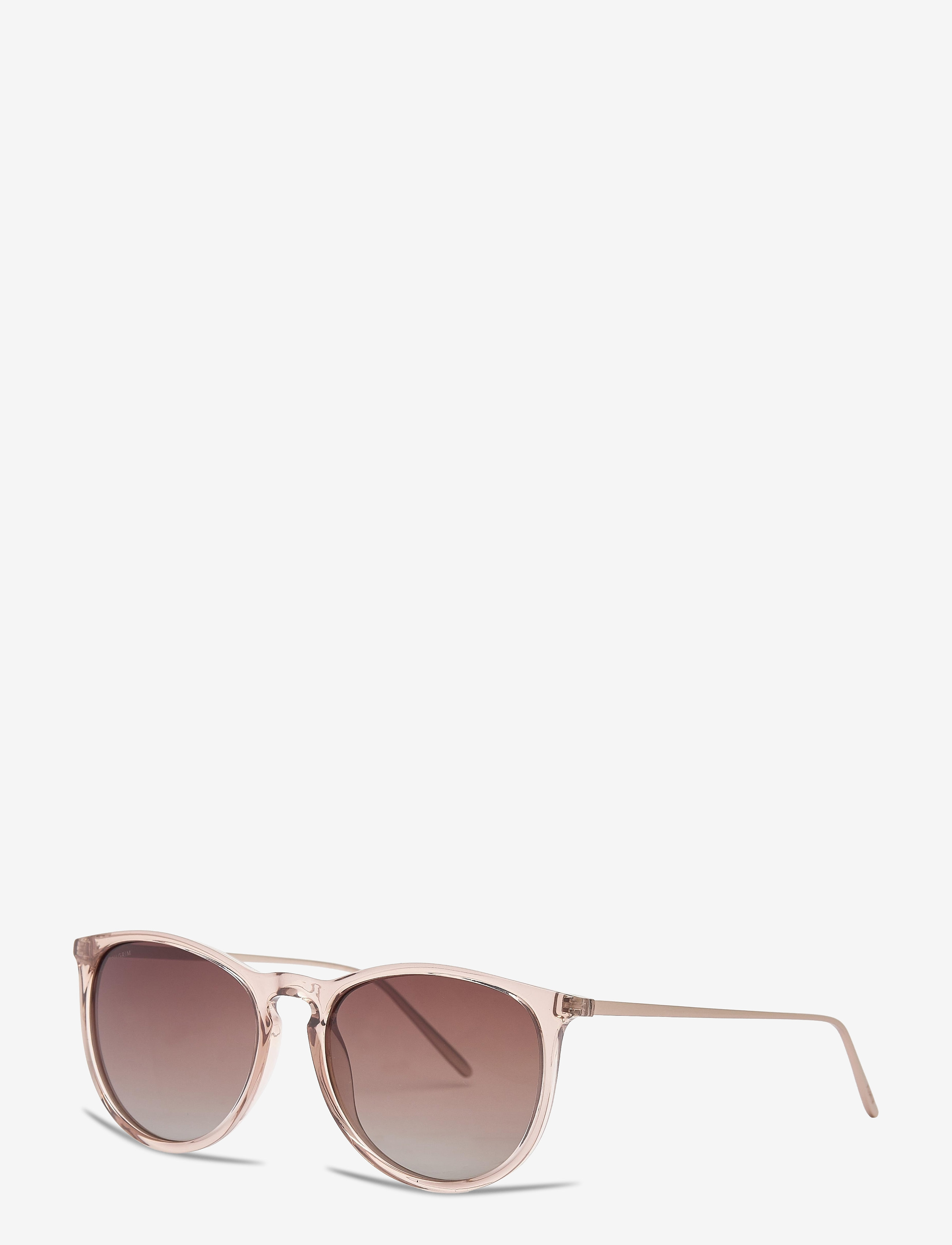 Pilgrim - VANILLE sunglasses crystal brown/gold - apaļas ietvars brilles - pink/rose - 2