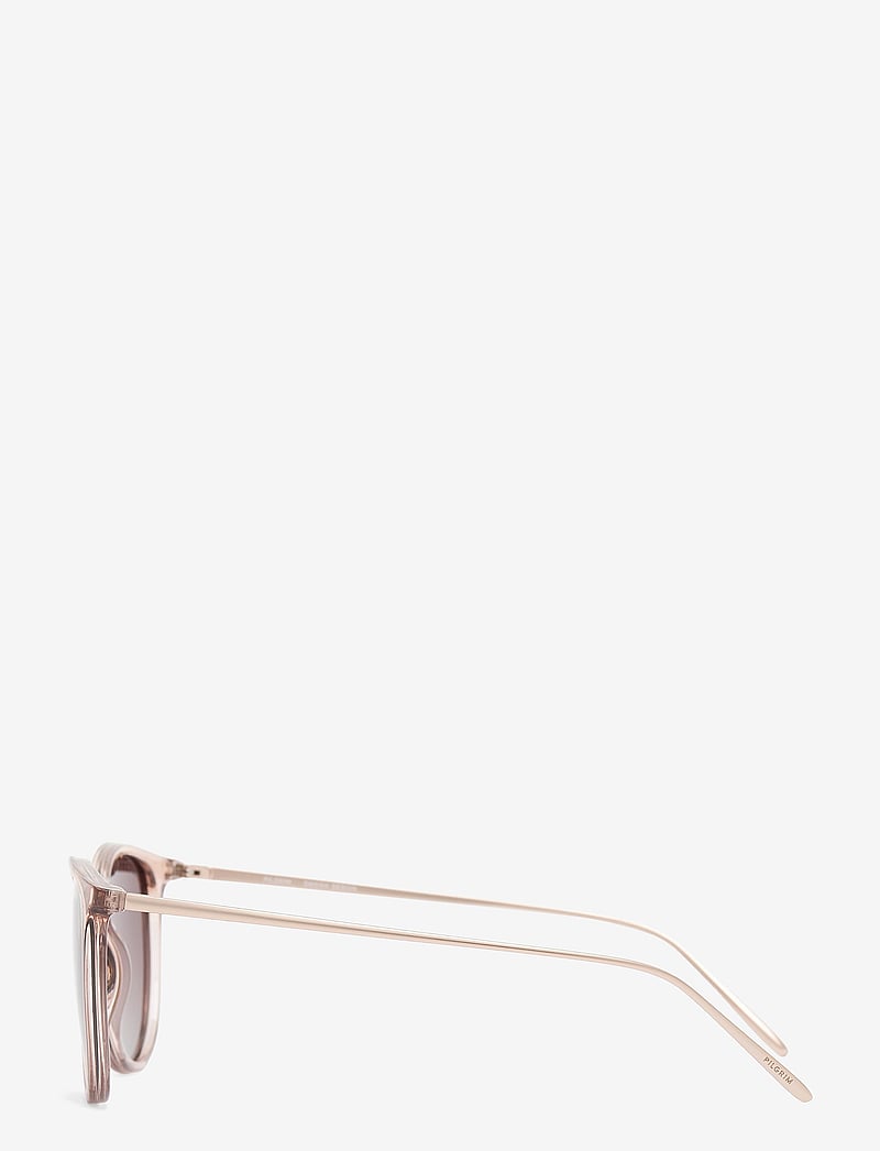 Pilgrim - VANILLE sunglasses crystal brown/gold - runde form - pink/rose - 3