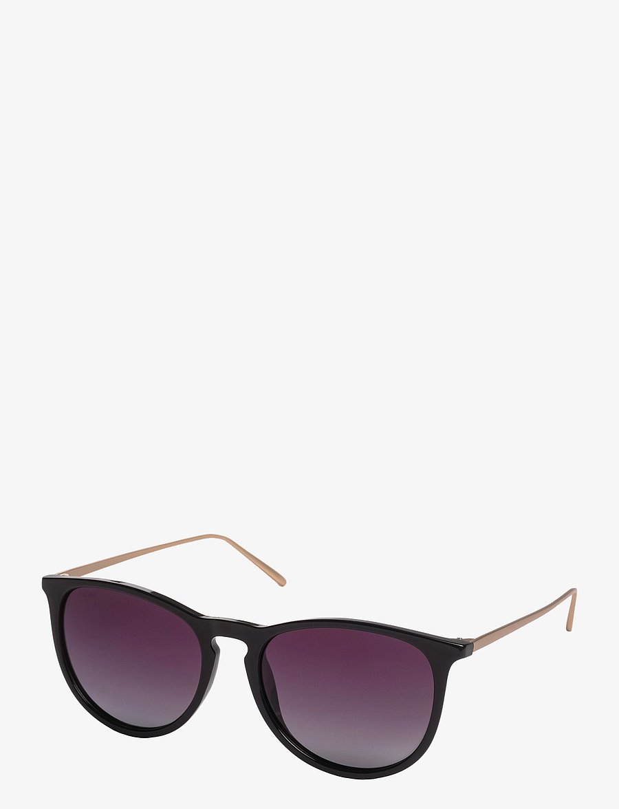 Pilgrim - VANILLE sunglasses black/gold - runder rahmen - black - 1
