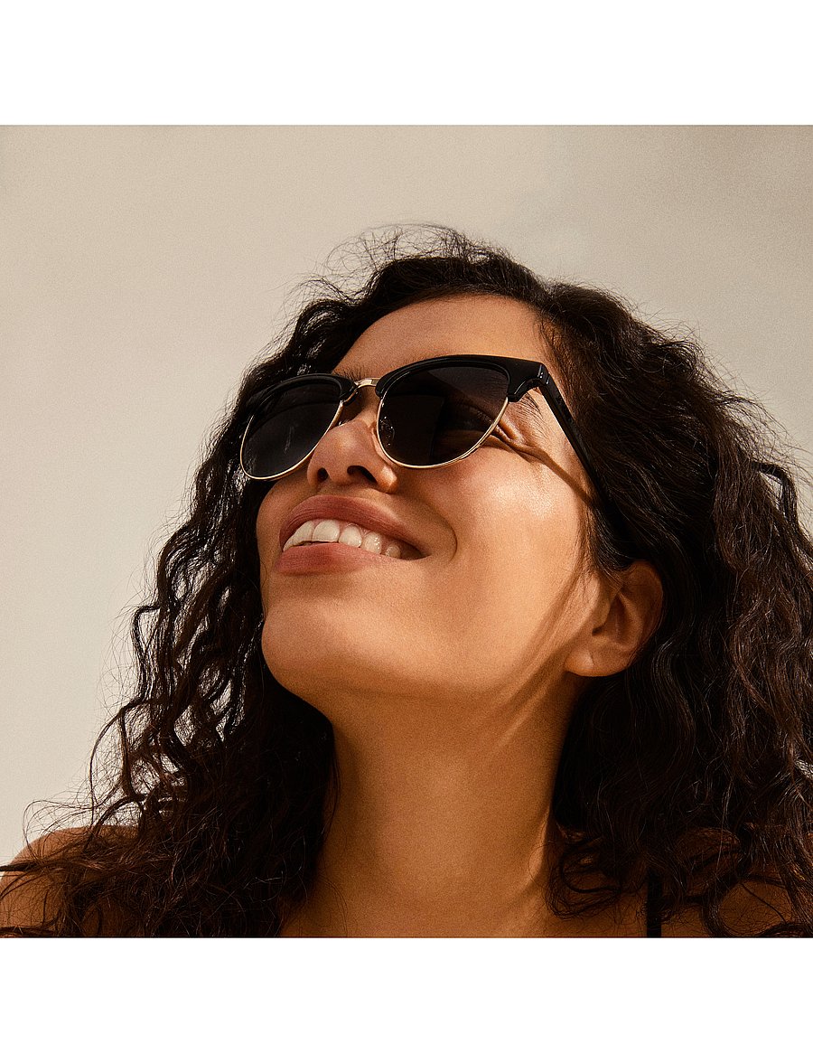 Pilgrim - CHARLIE retro style sunglasses black - black - 4
