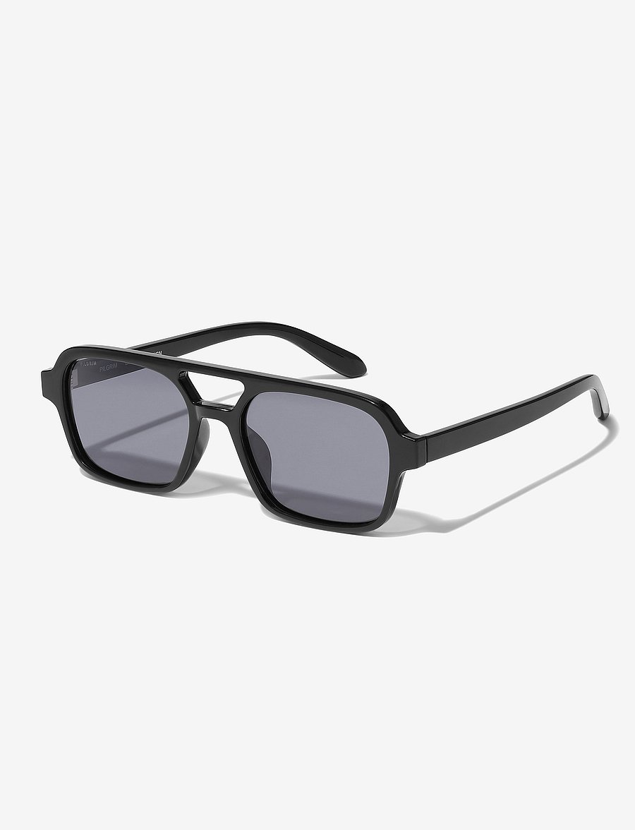 Pilgrim - CASS recycled retro style sunglasses black - black - 1
