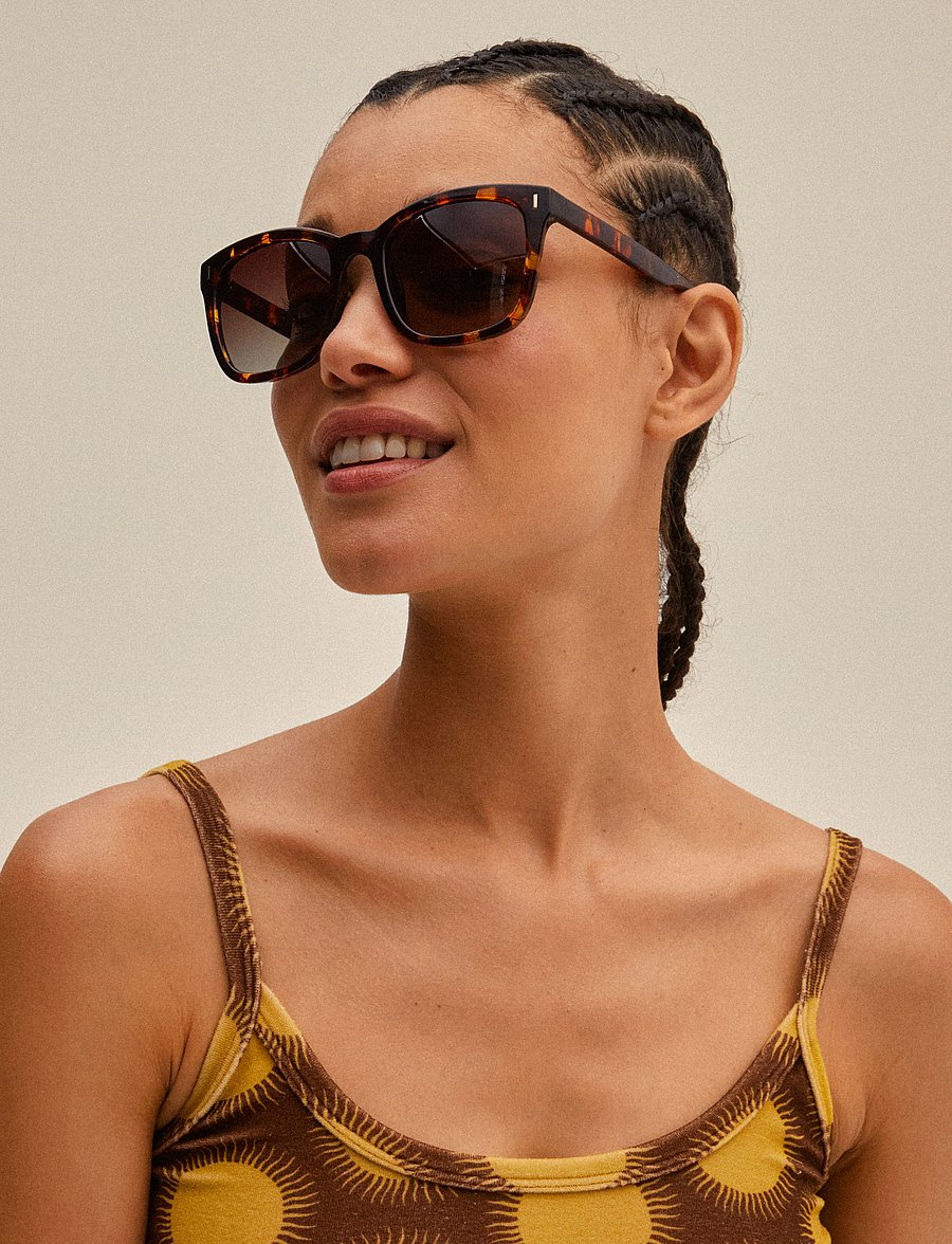 Pilgrim - KATYA sunglasses tortoise brown/gold - square frame - tortoise brown/gold - 4