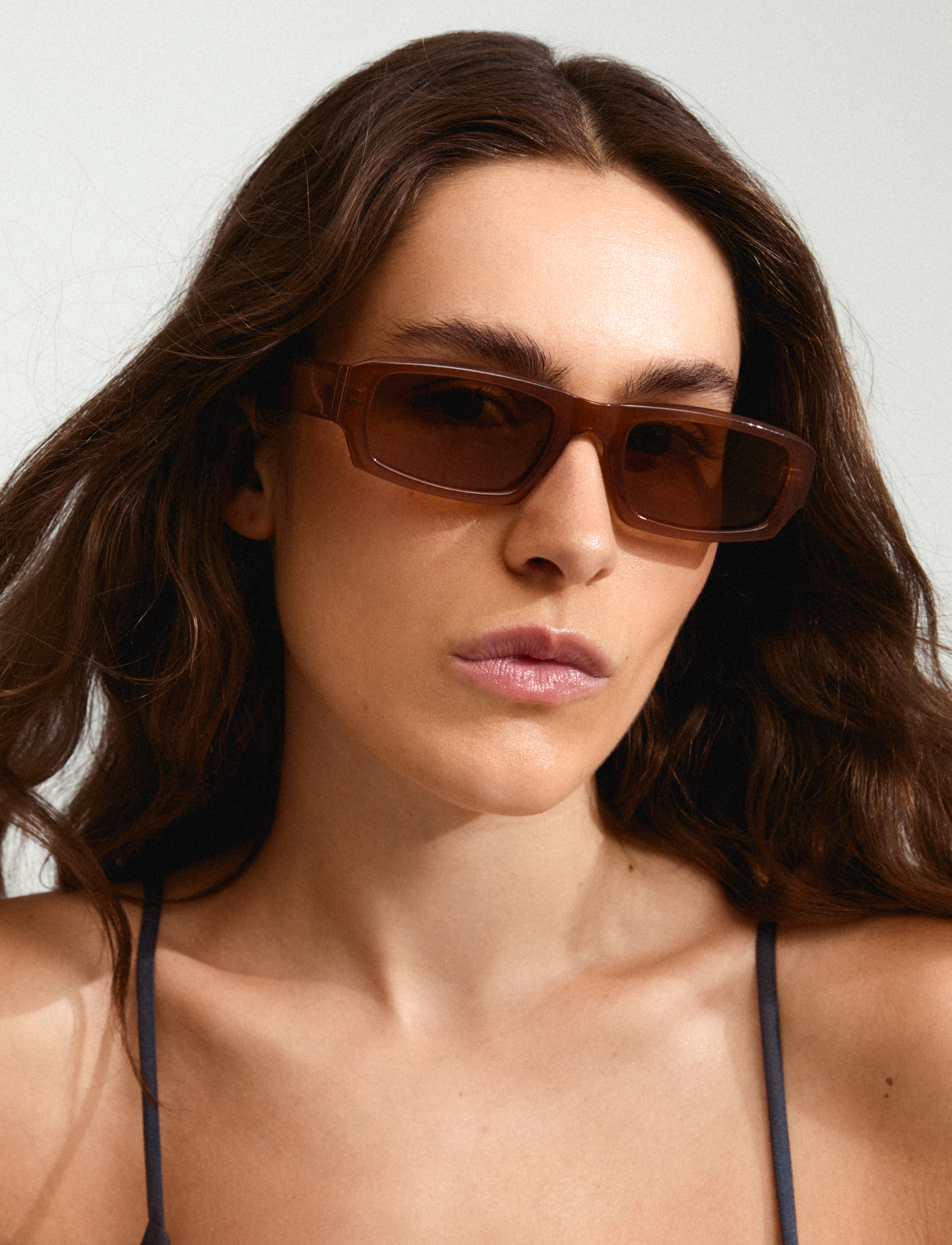 Pilgrim Alayna Sunglasses Brown, One Size, Sunglasses, Braun - Square Frame Frauen