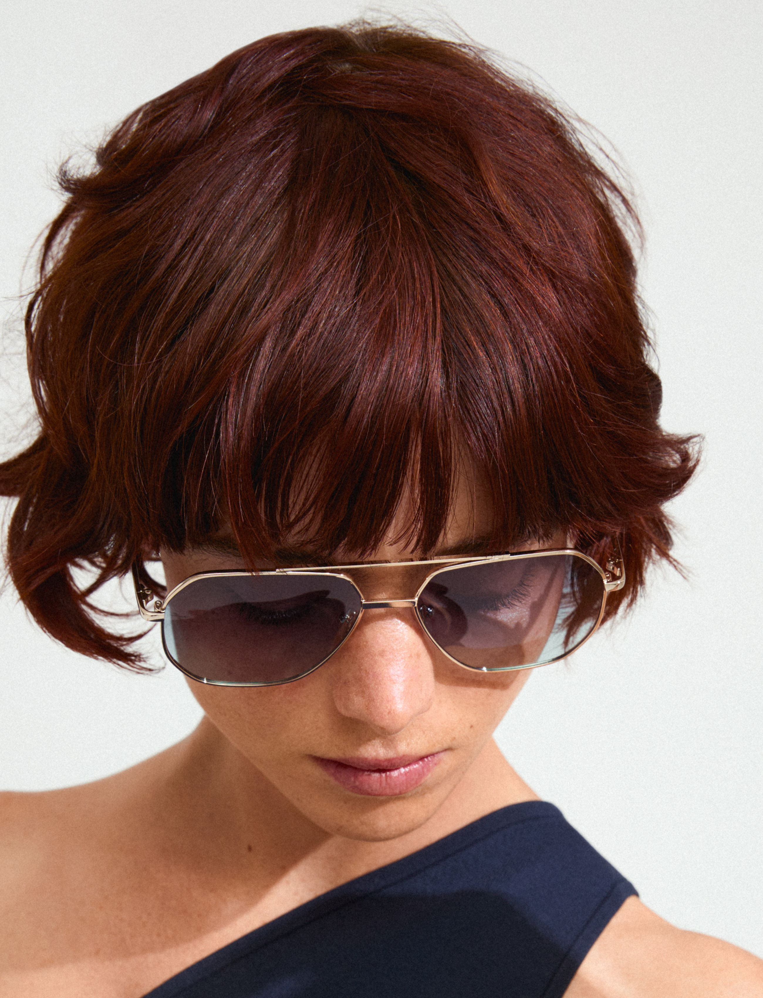 Pilgrim - ANA sunglasses grey/gold - d-shaped solbriller - grey/gold - 5