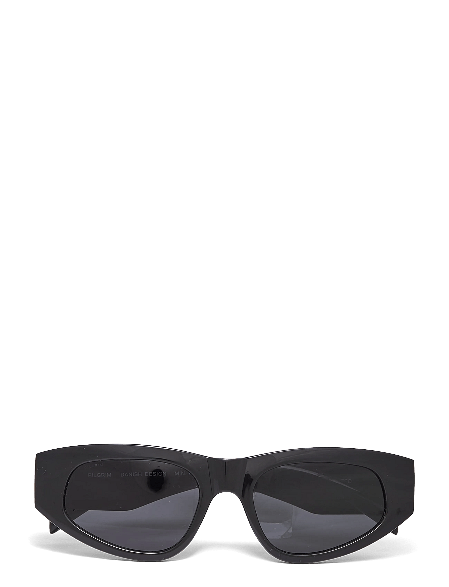 Pilgrim - JUNIE sunglasses black - runde solbriller - black - 0