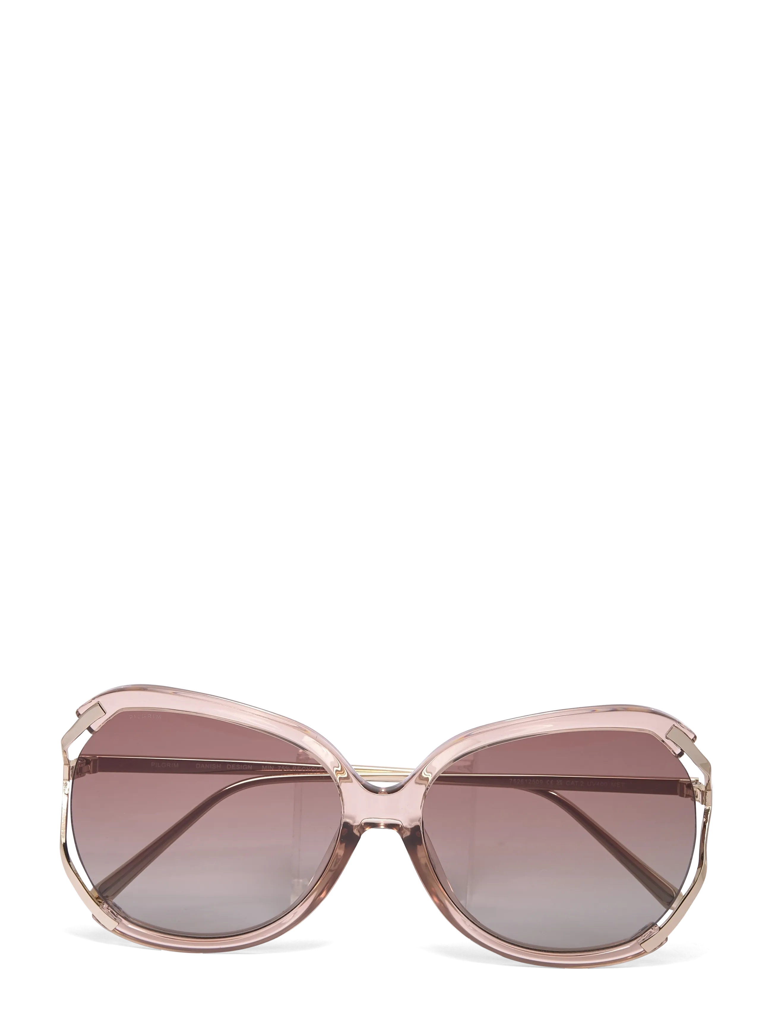 Pilgrim HELLA sunglasses light brown/gold - Runde form - LIGHT BROWN / brown