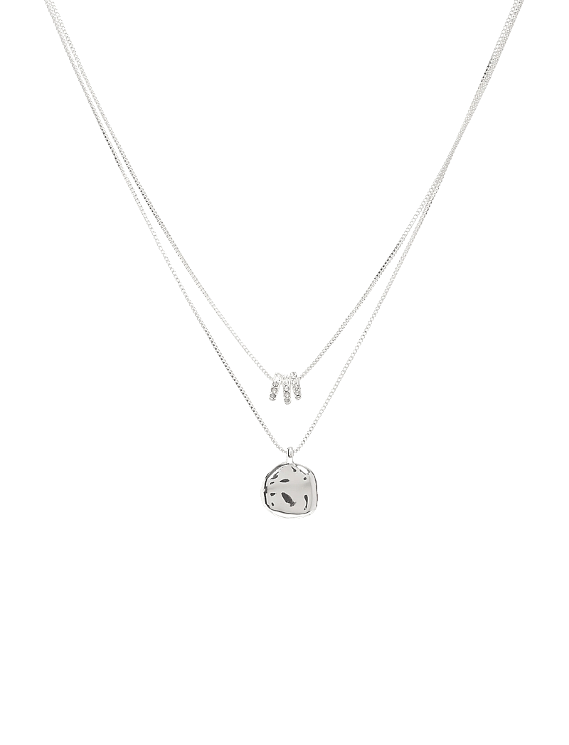 Pilgrim - AYO necklace with coin & crystal silver-plated - ketten mit anhänger - silver plated - 0