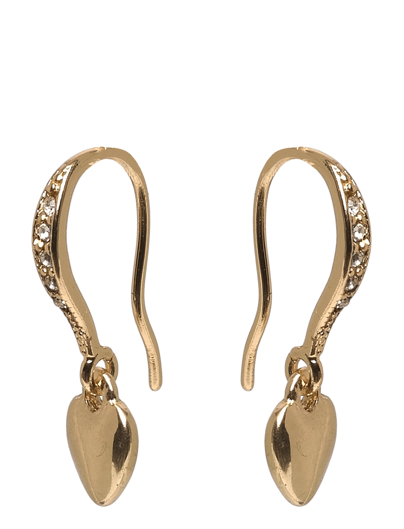 Pilgrim - DIXIE heart earrings gold-plated - ohrhänger - gold plated - 0
